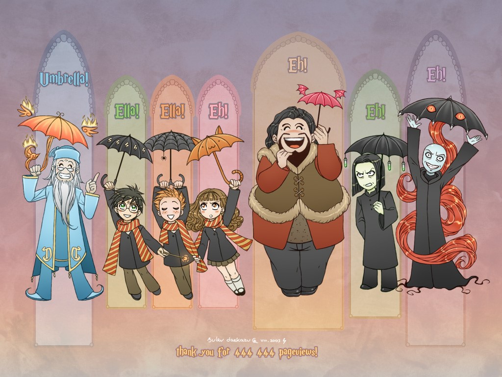 Harry Potter Characters Cartoons Wallpapers