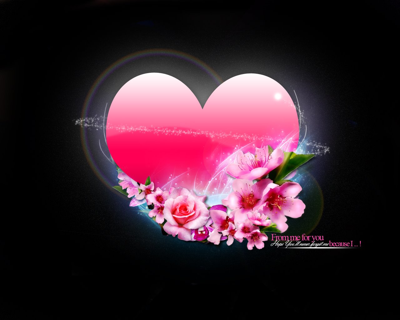 Heart And Flowers Images Wallpapers