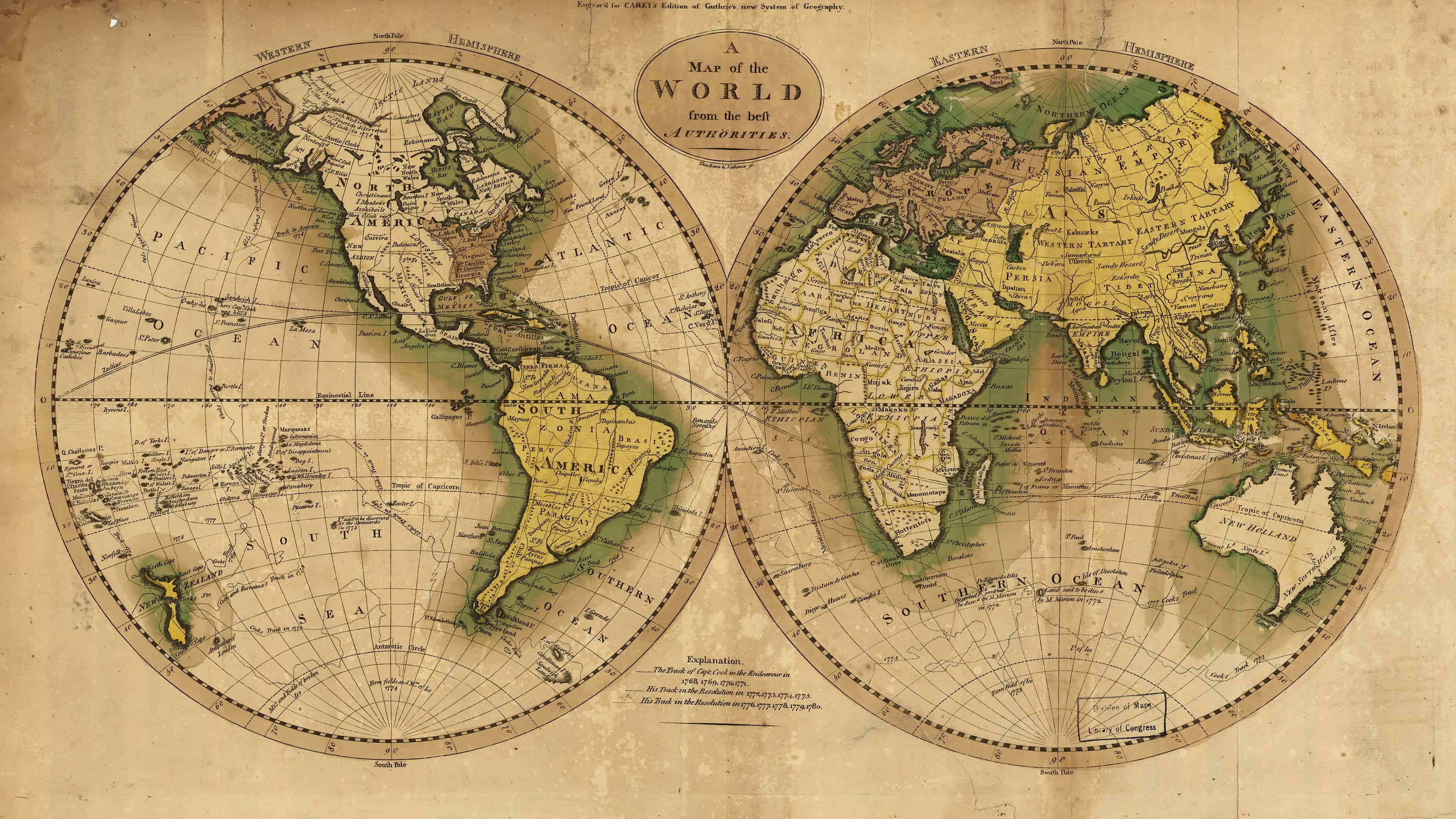 High Resolution Vintage World Map Wallpapers