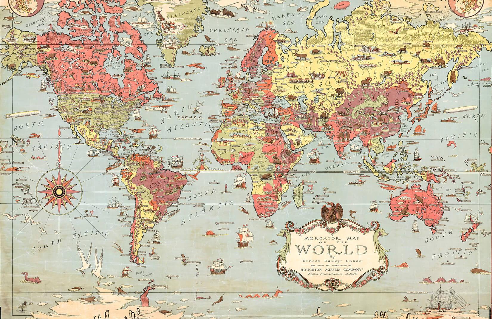 High Resolution Vintage World Map Wallpapers