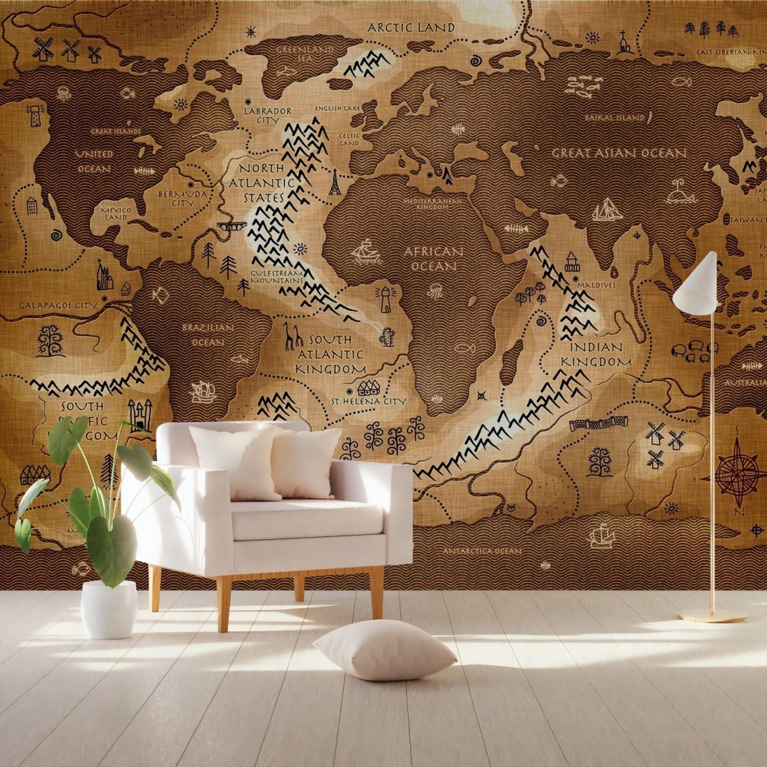 High Resolution Vintage World Map Wallpapers