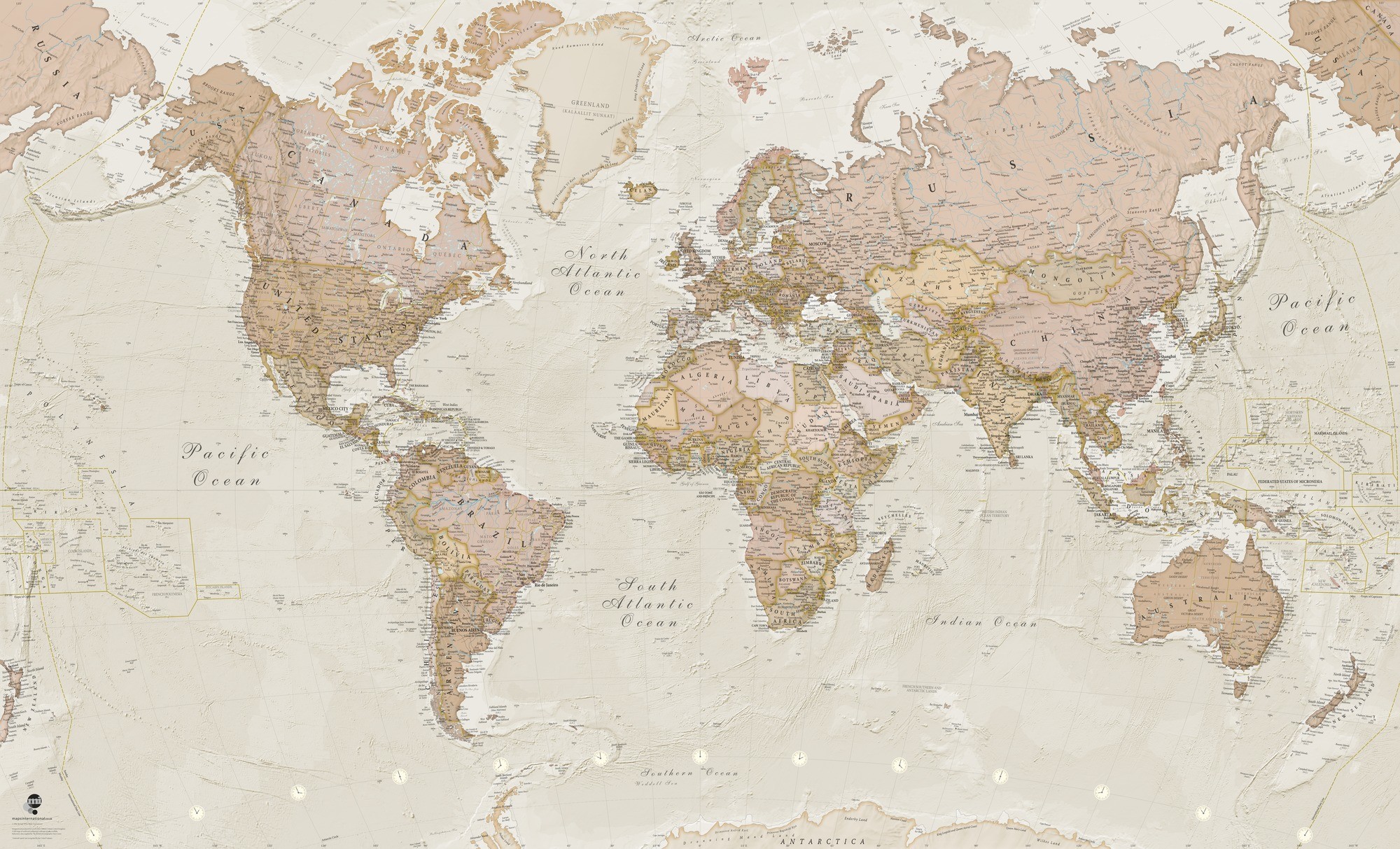 High Resolution Vintage World Map Wallpapers