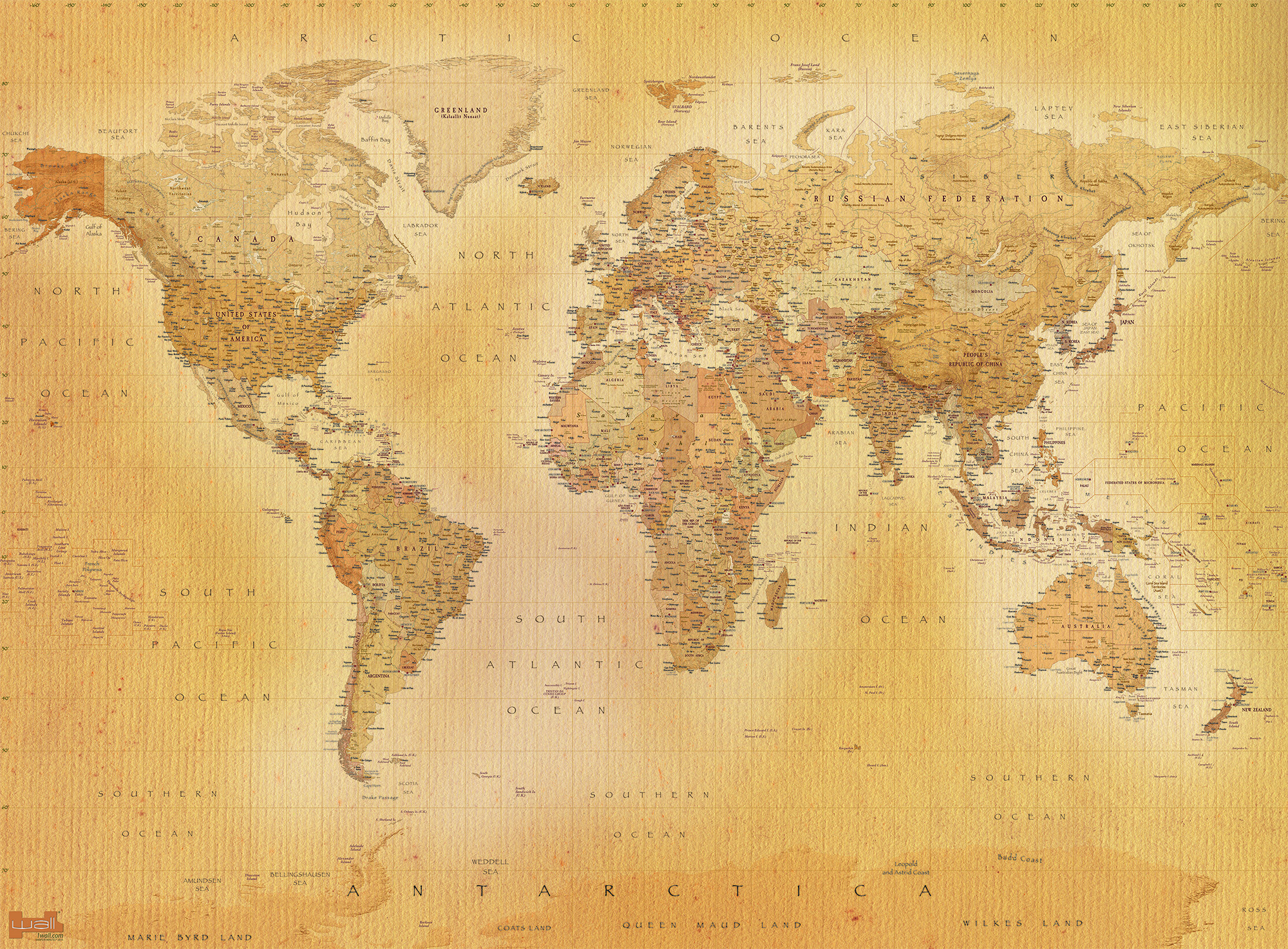 High Resolution World Map Wallpapers