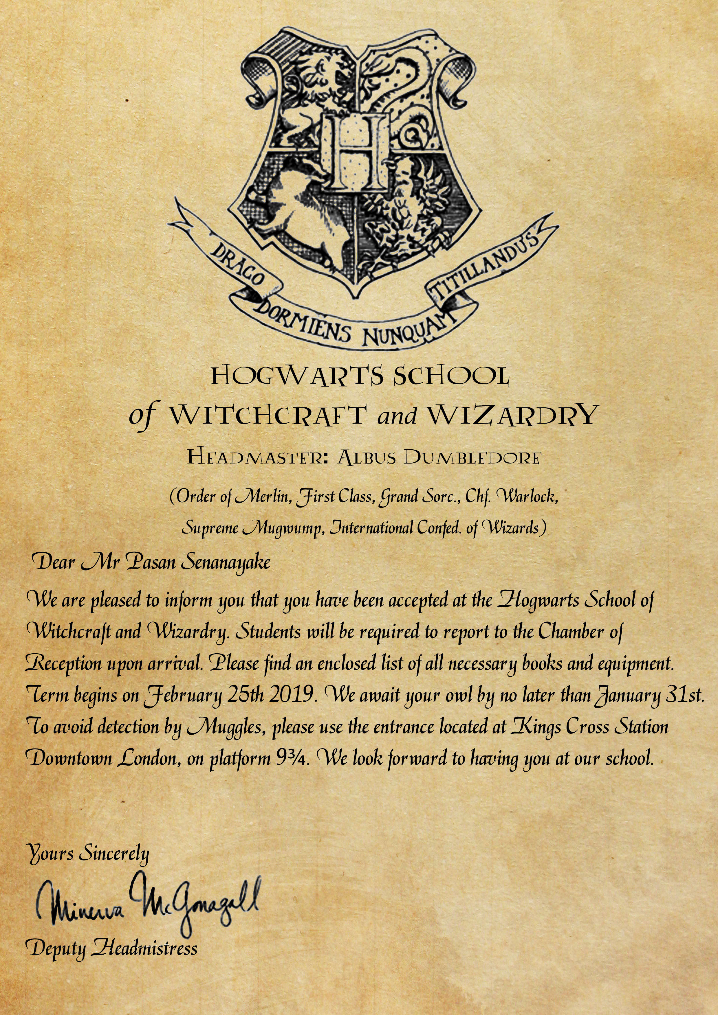 Hogwarts Envelope Template Wallpapers