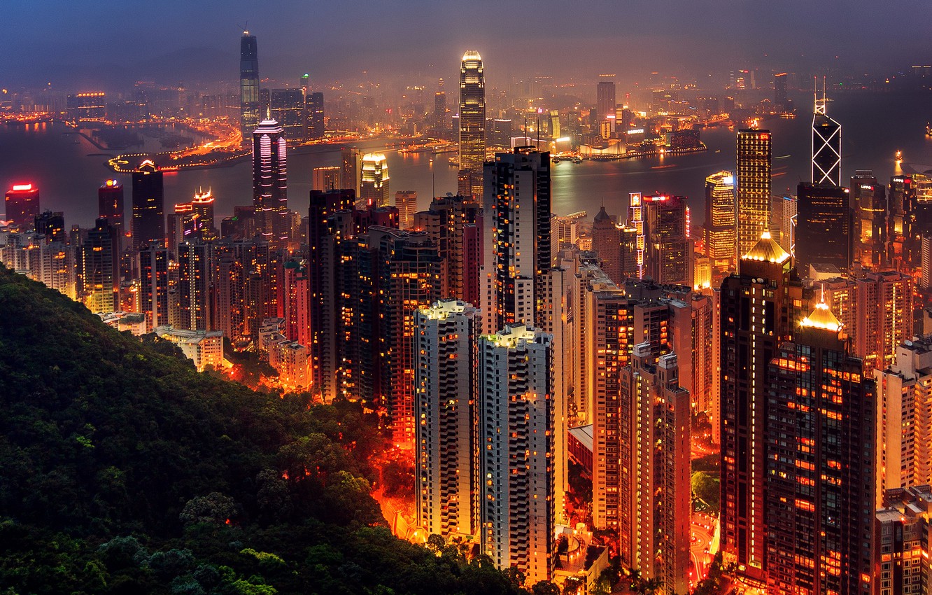 Hong Kong At Night Wallpapers