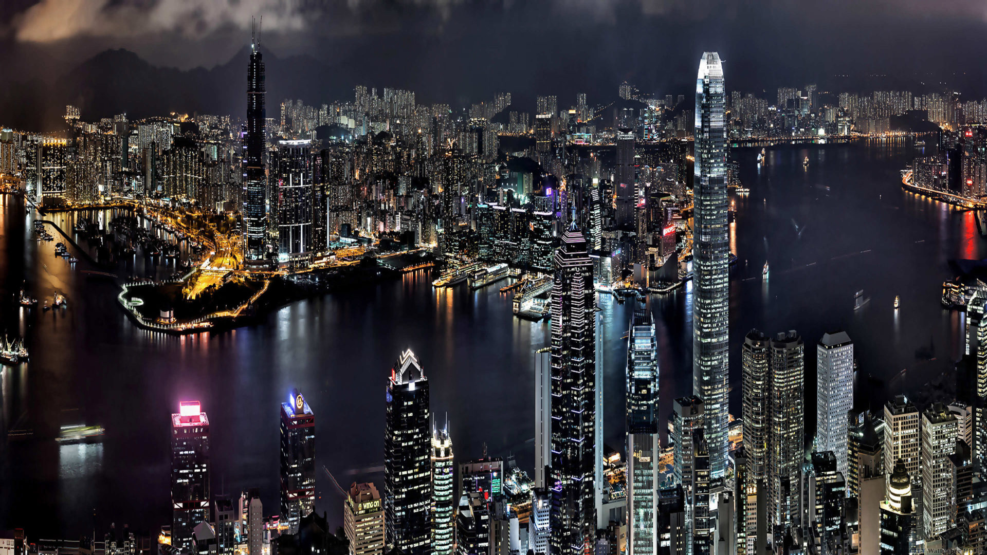Hong Kong At Night Wallpapers