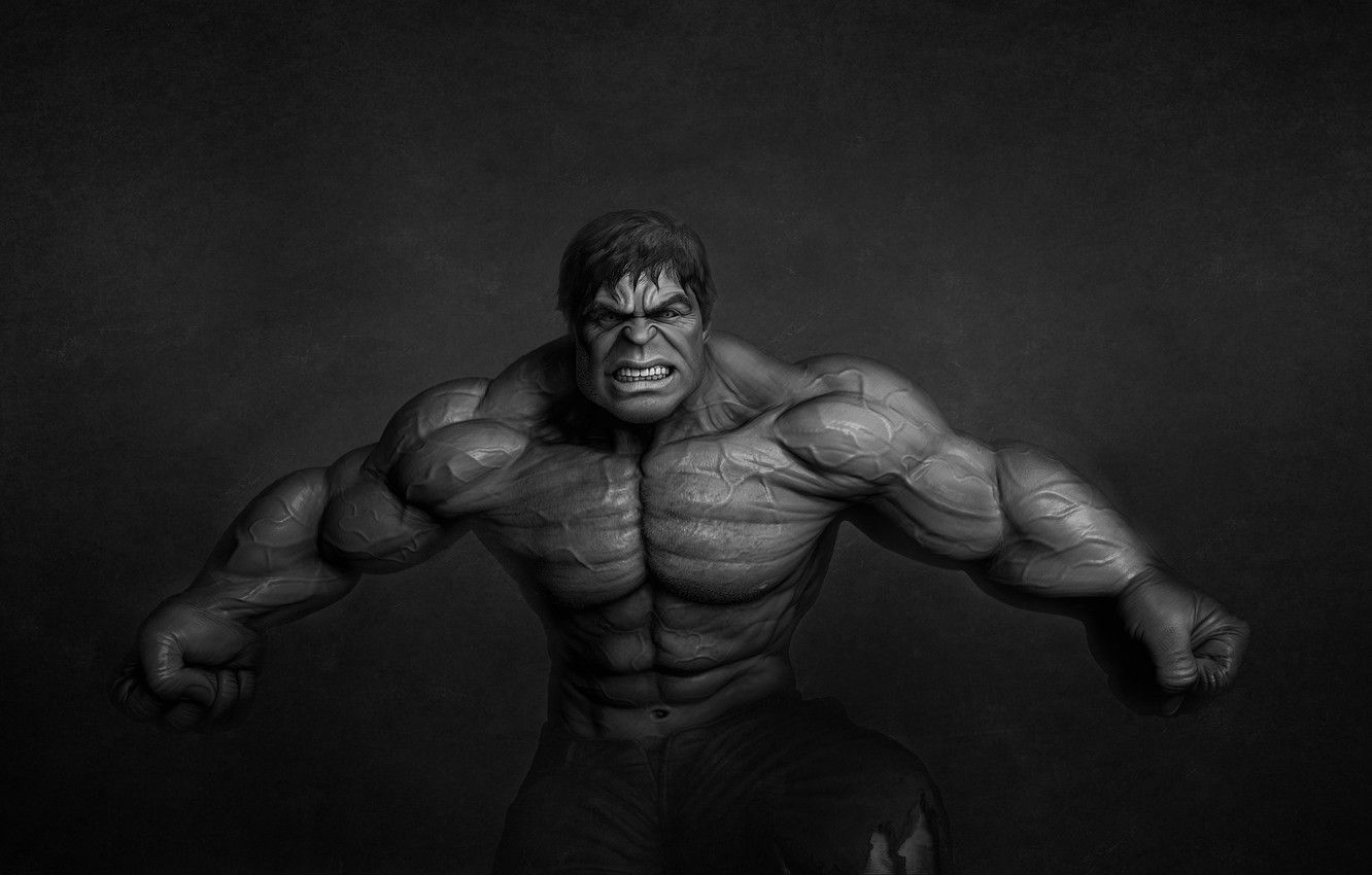 Hulk Black And White Wallpapers