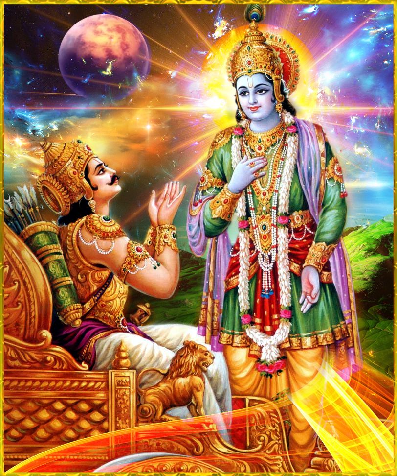 Image Of Lord Krishna With Arjun Wallpapers