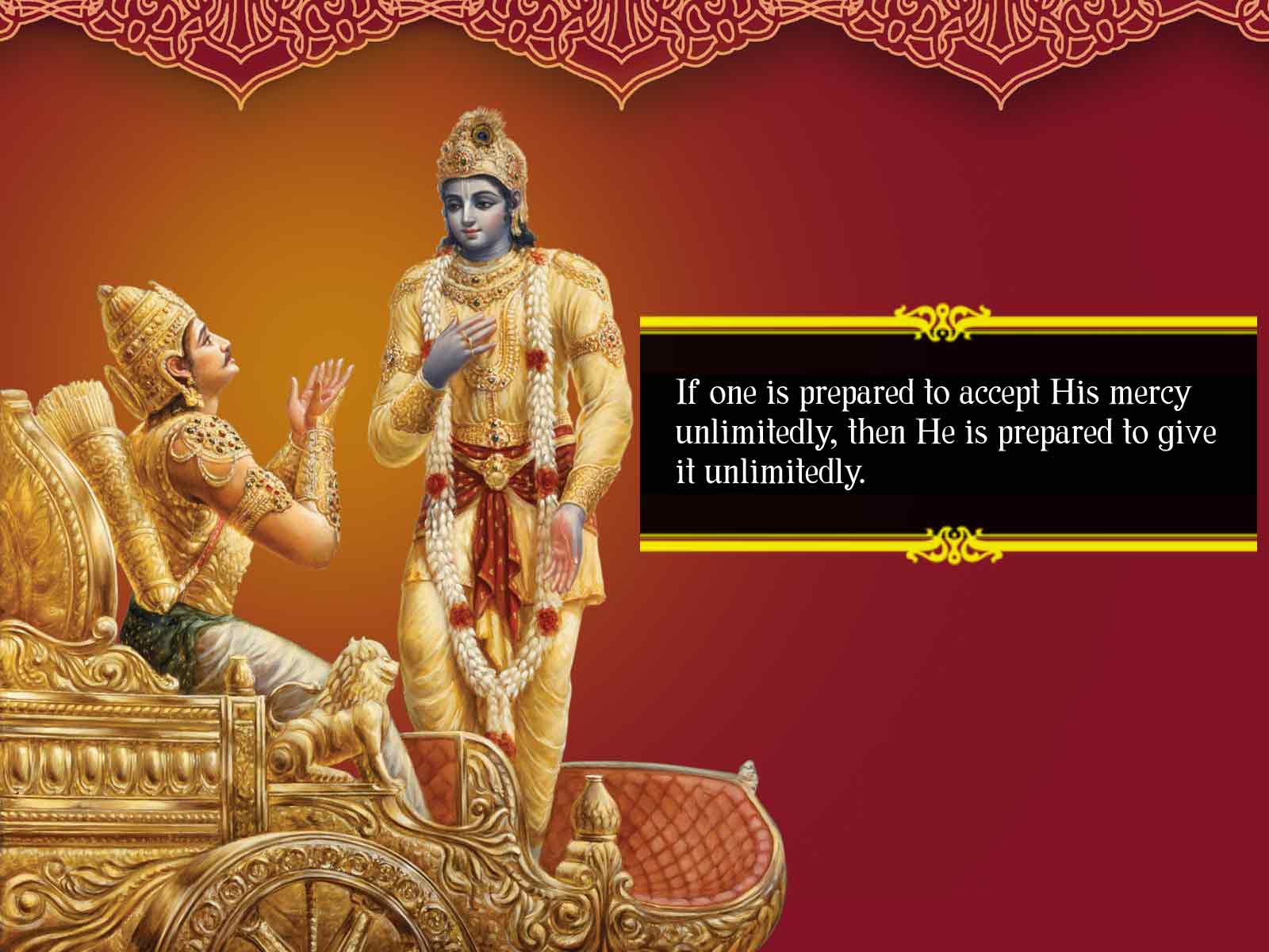 Image Of Lord Krishna With Arjun Wallpapers