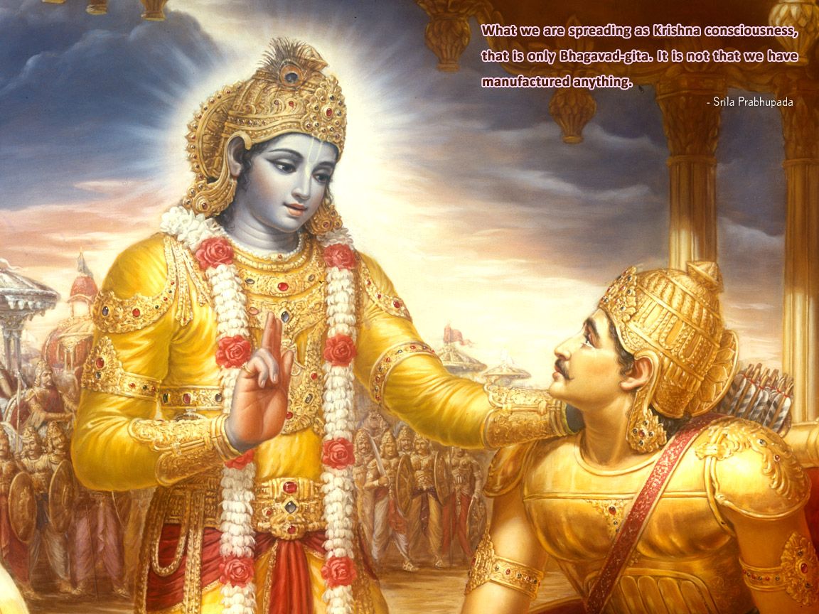 Image Of Lord Krishna With Arjun Wallpapers