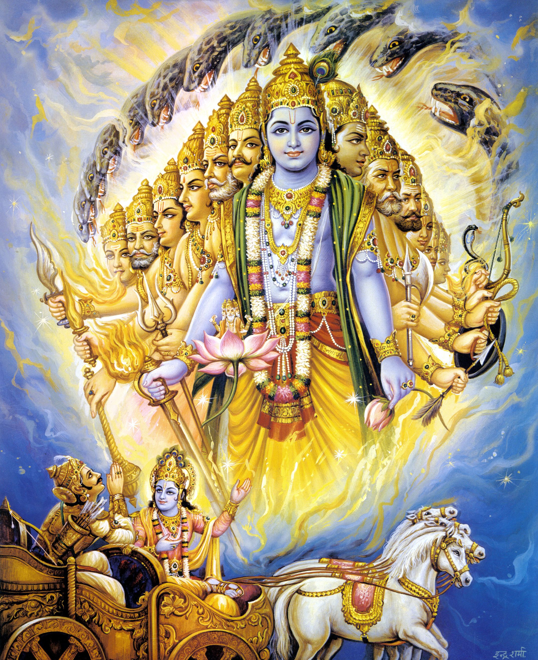 Image Of Lord Krishna With Arjun Wallpapers