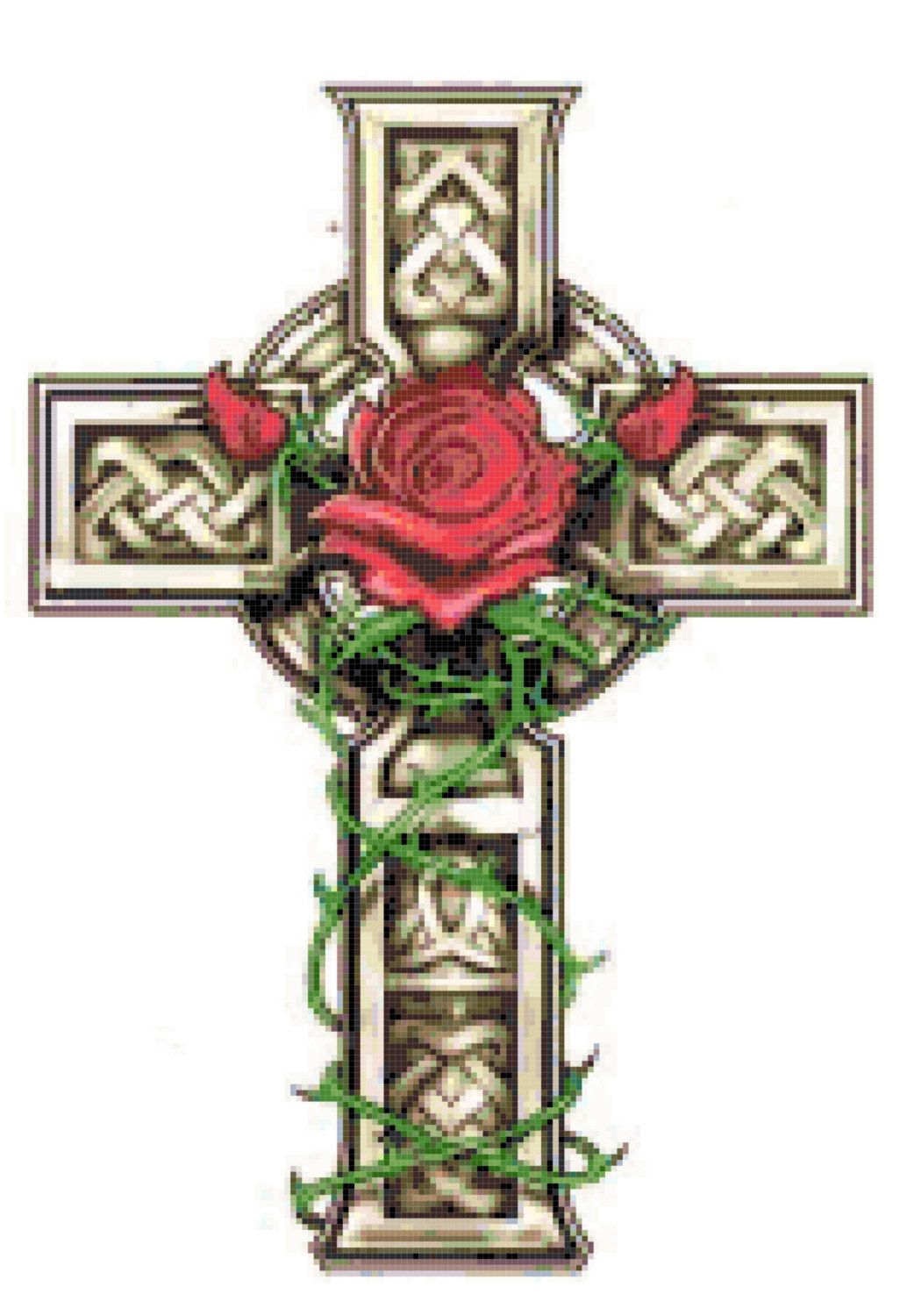 Images Of Crosses With Roses Wallpapers