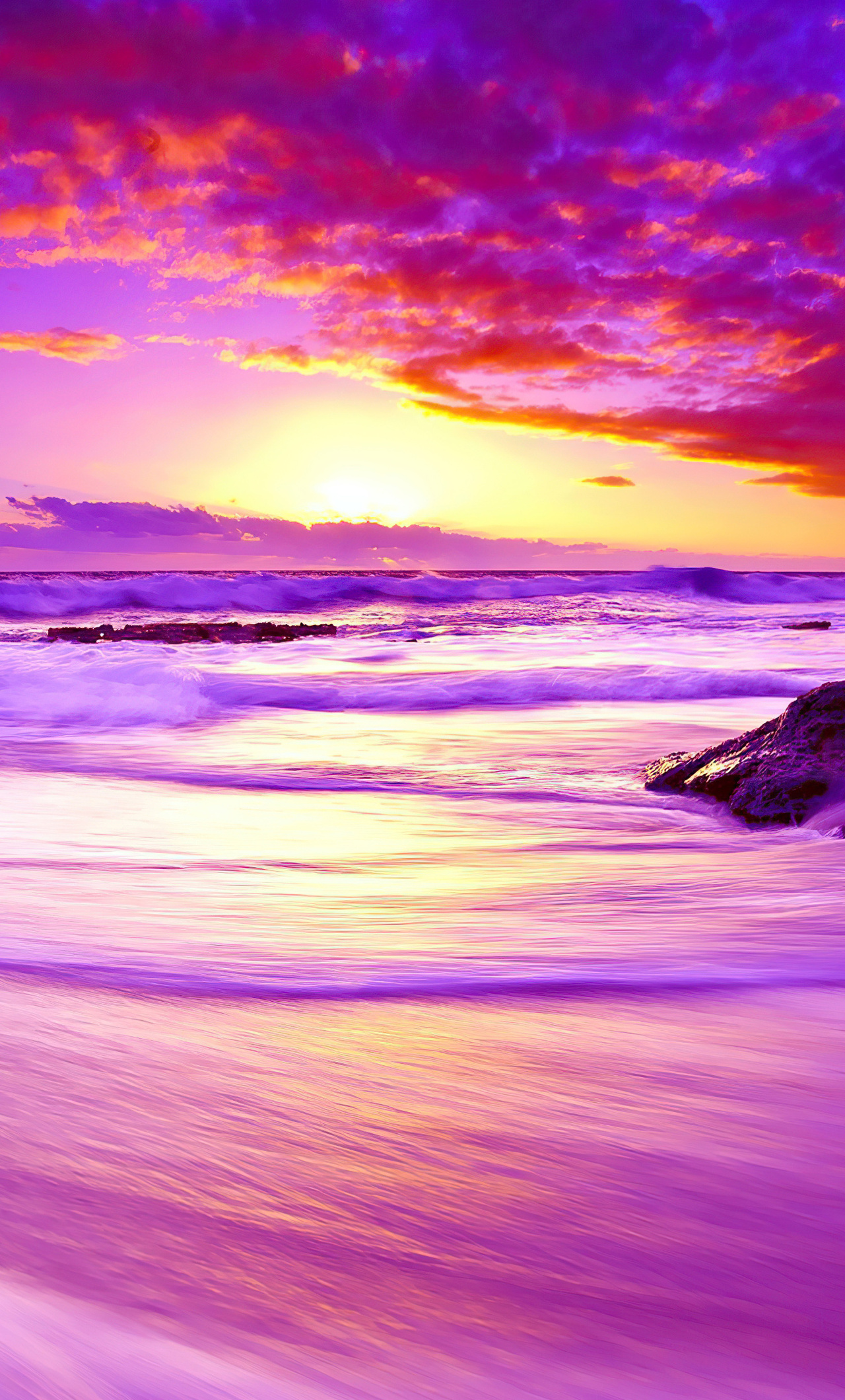 Iphone Purple Sunset Wallpapers