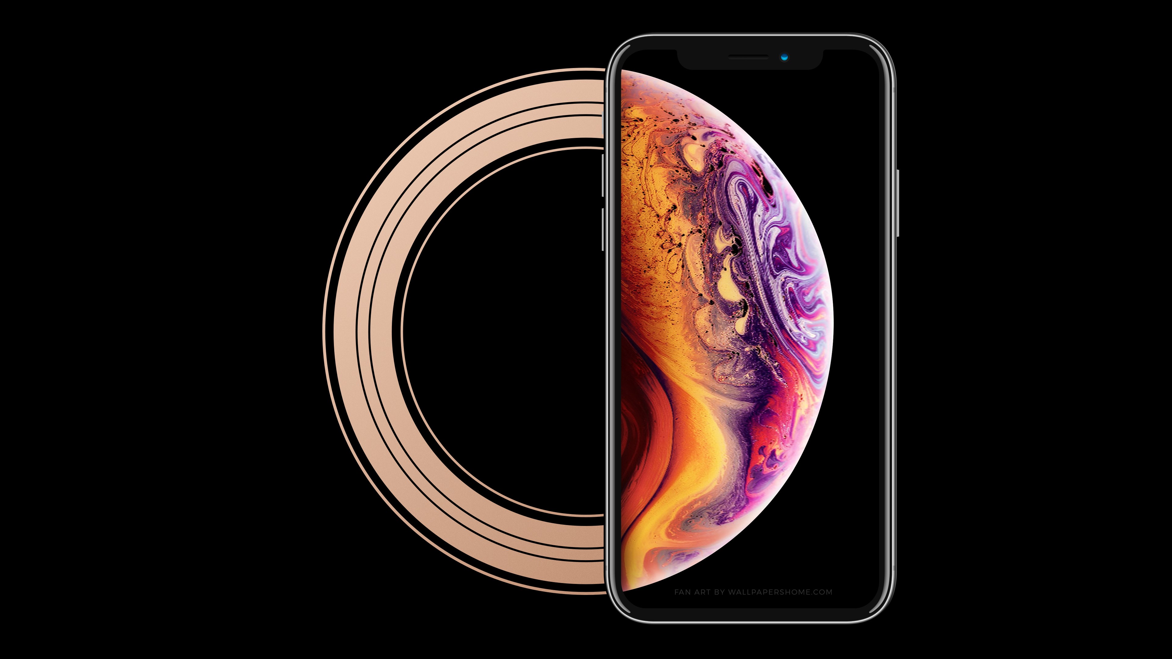 Iphone Xs Gold Wallpapers