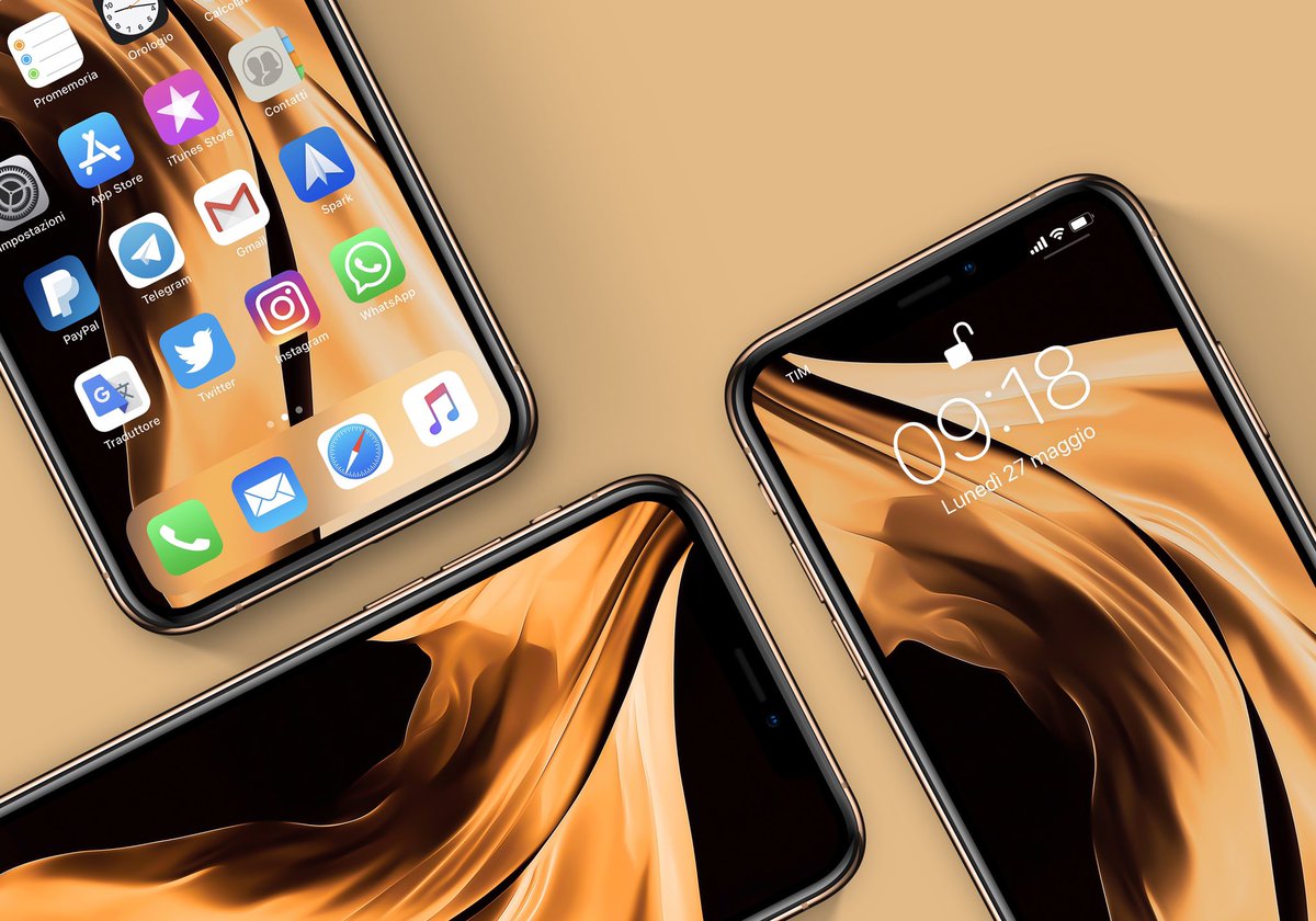 Iphone Xs Gold Wallpapers