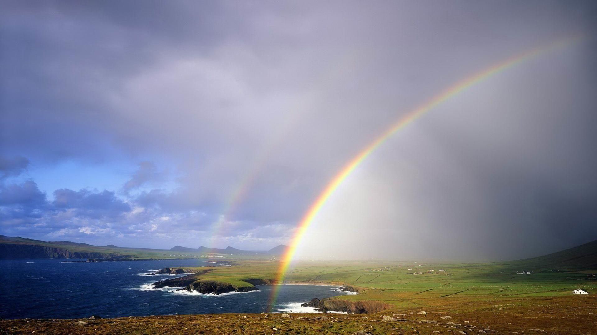 Ireland Landscape Rainbow Wallpapers