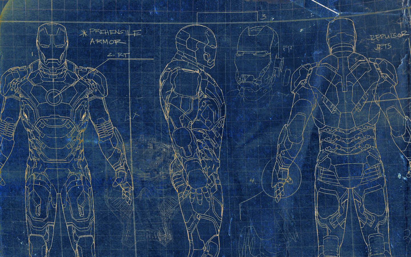 Iron Man Blueprints Wallpapers