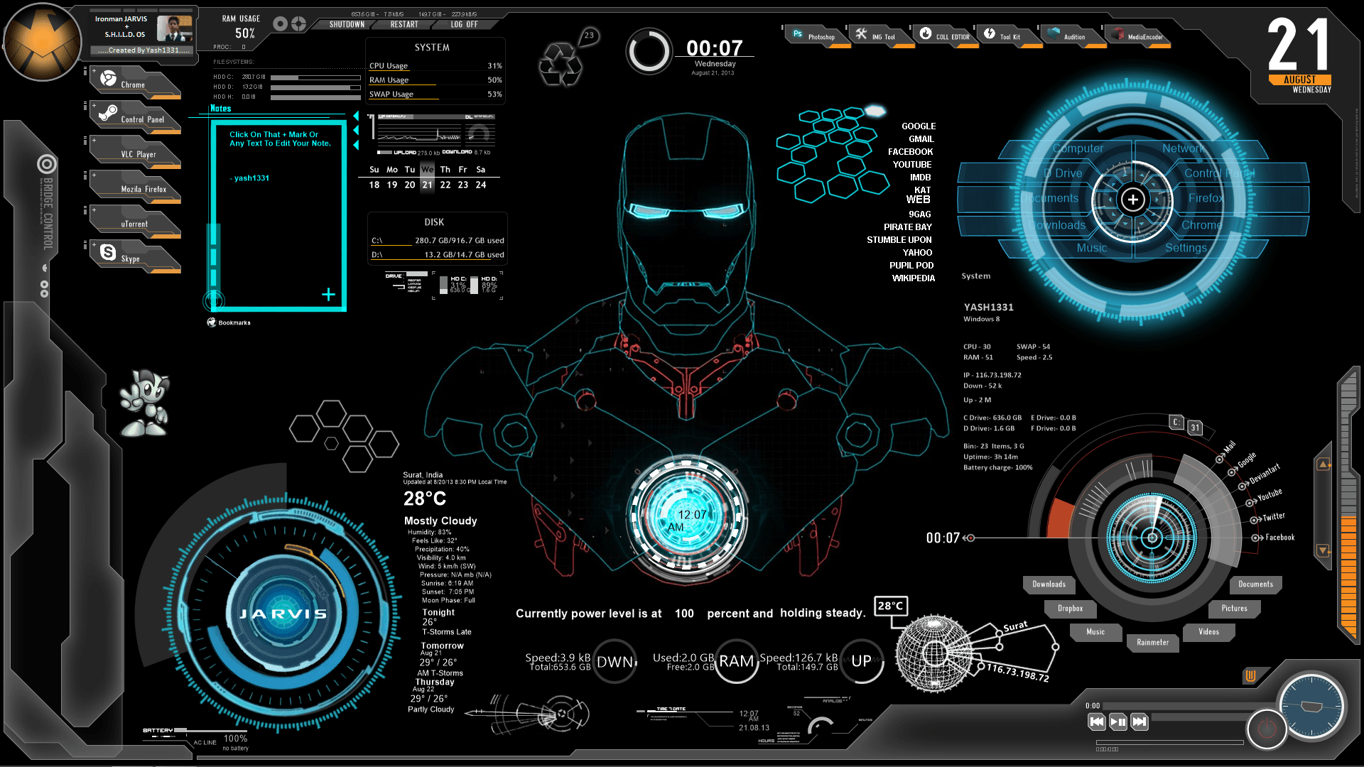 Iron Man Jarvis Hd Wallpapers