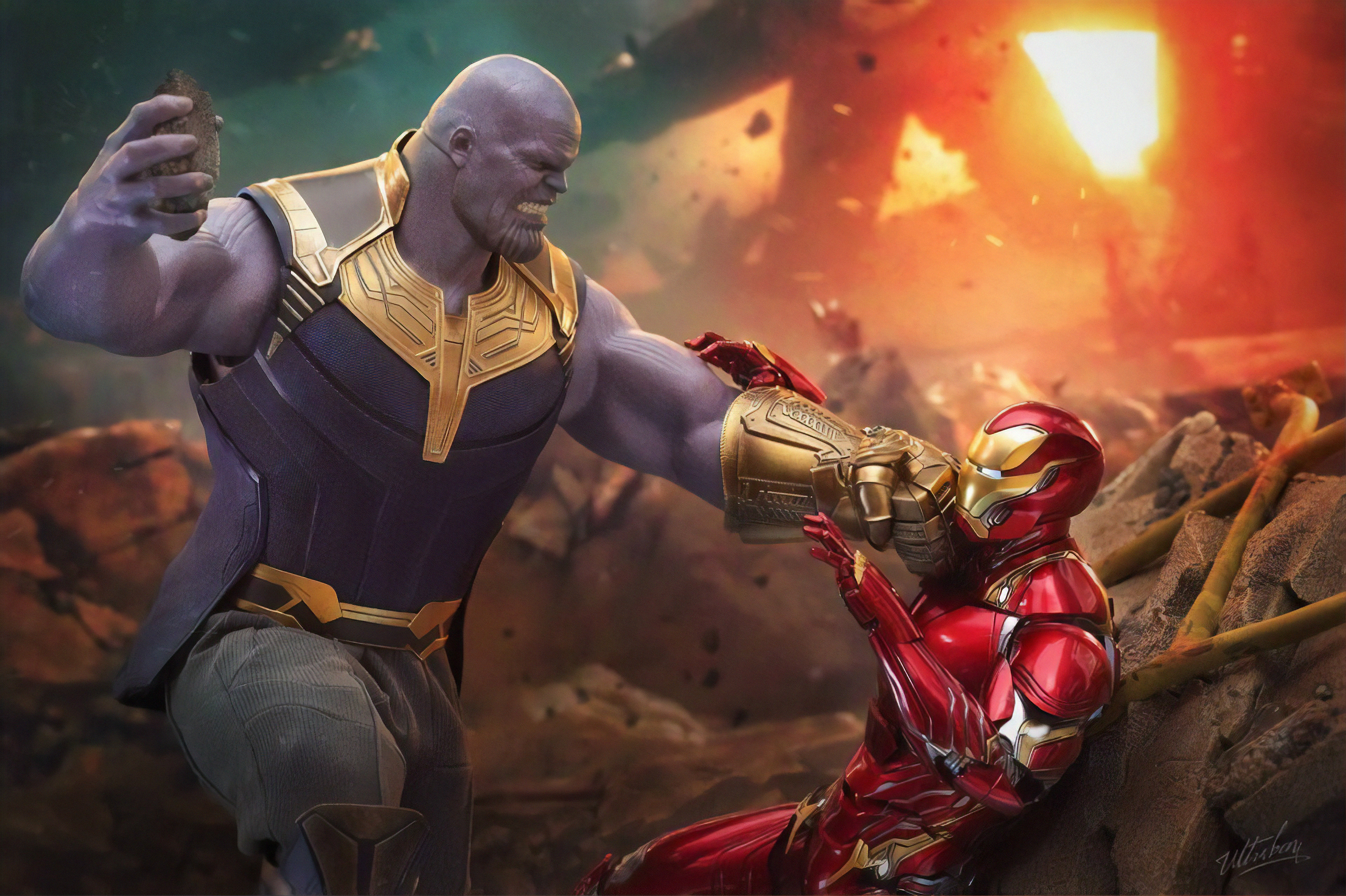 Iron Man Vs Thanos Wallpapers