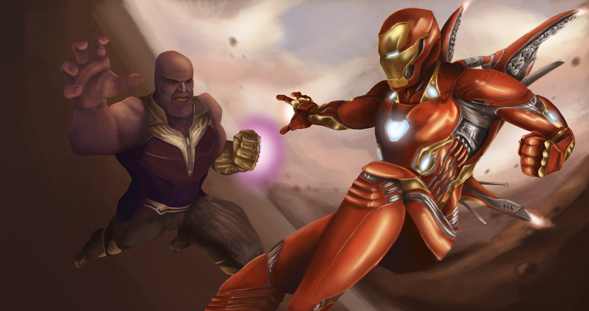 Iron Man Vs Thanos Wallpapers
