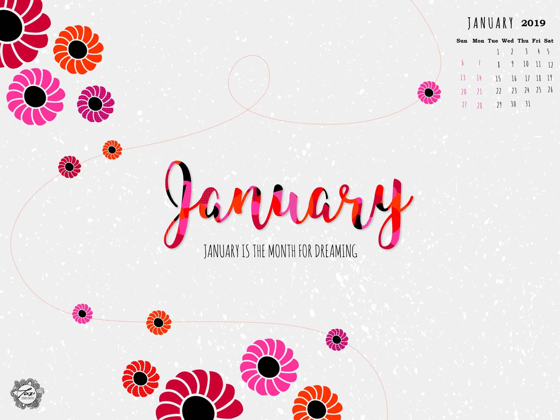 January 2019 Calendar Wallpapers