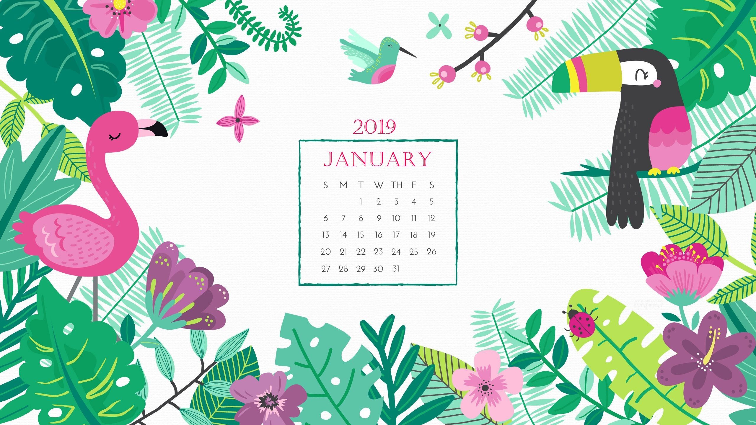 January 2019 Calendar Wallpapers