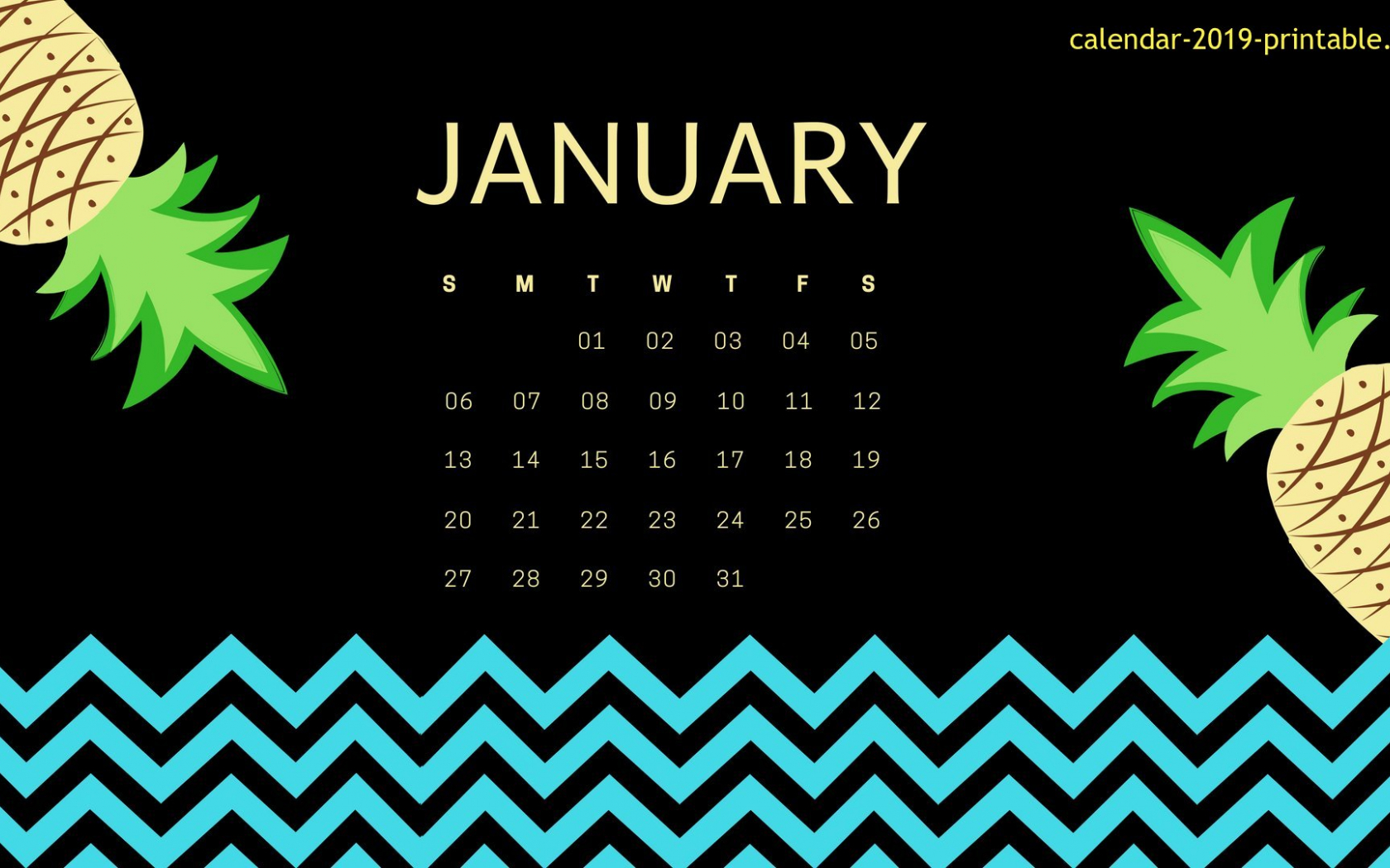 January 2019 Calendar Wallpapers