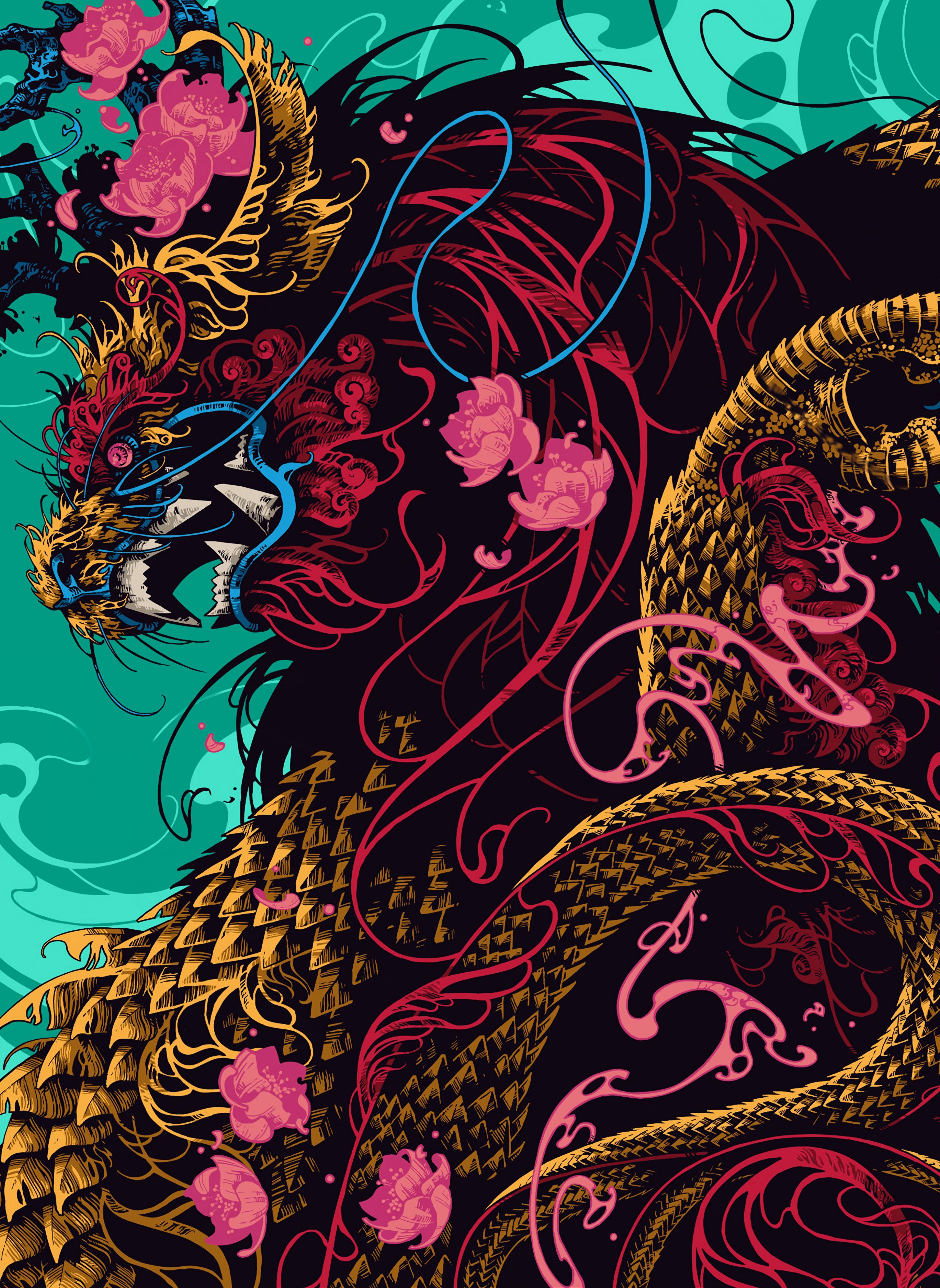 Japanese Dragon Painting Wallpapers