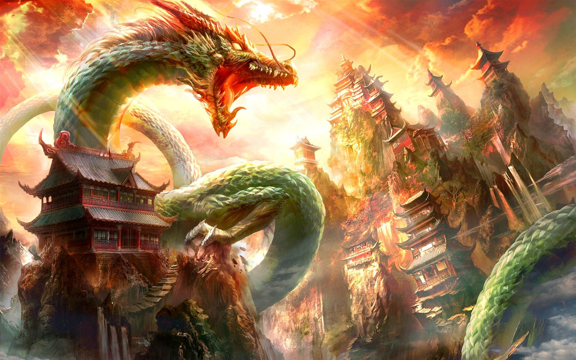 Japanese Dragon Painting Wallpapers