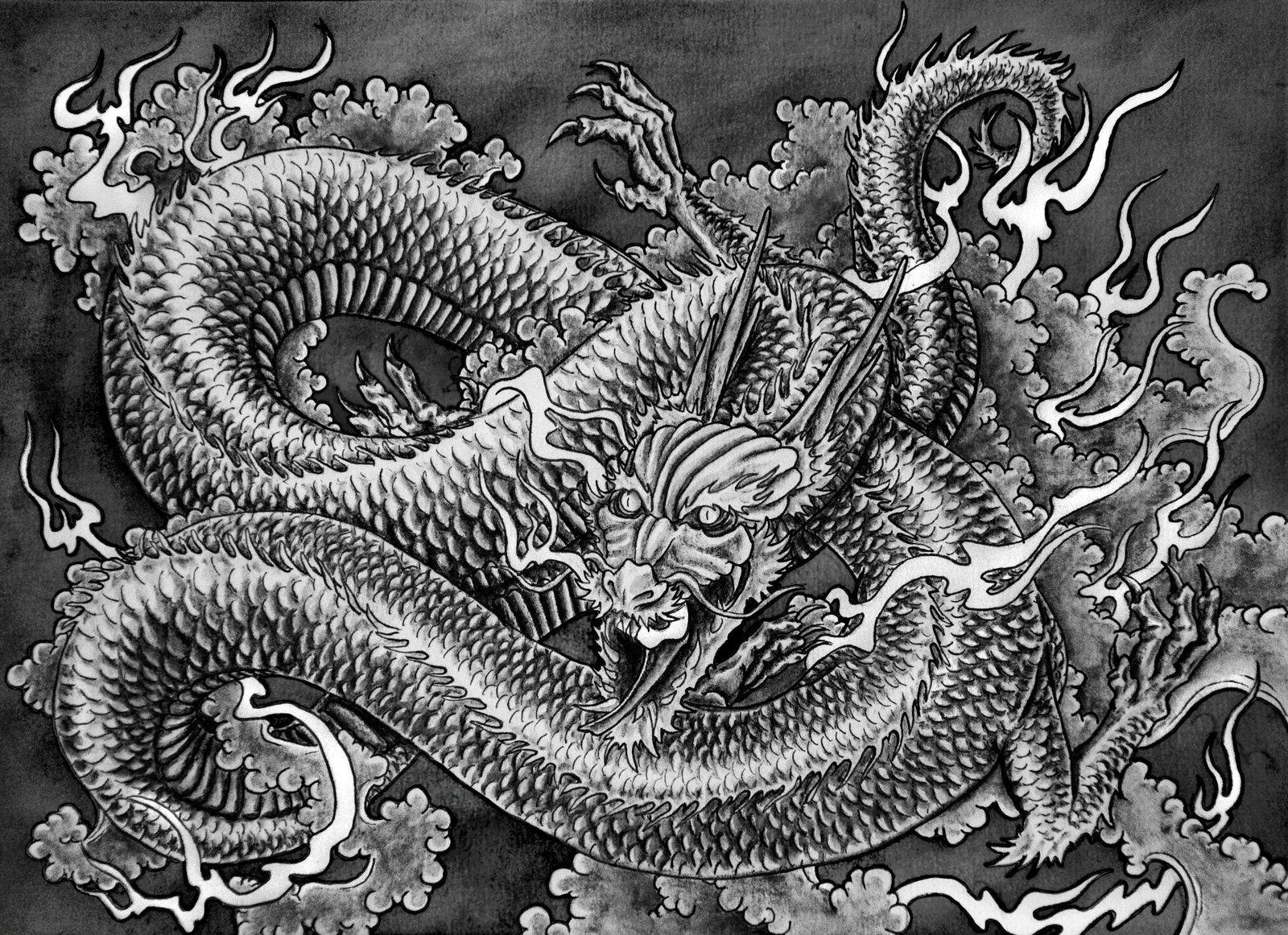 Japanese Dragon Painting Wallpapers