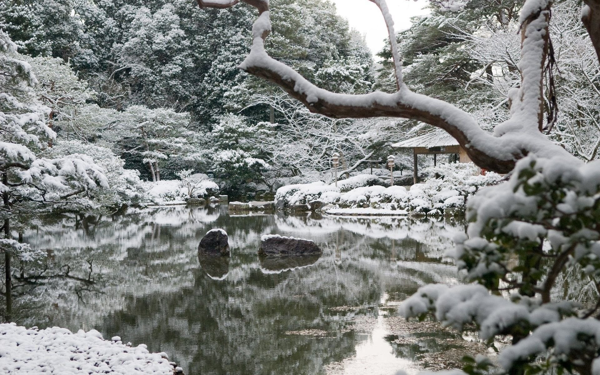 Japanese Garden Winter Wallpapers