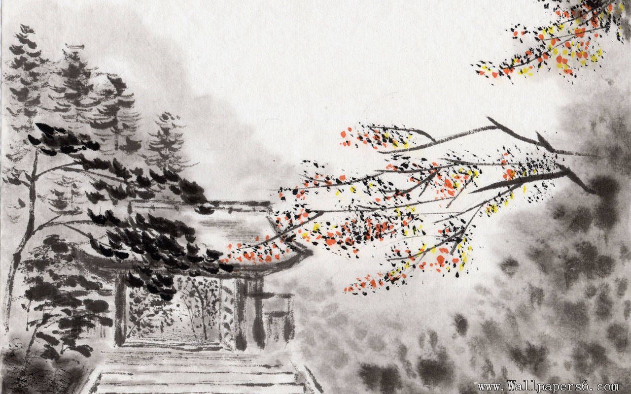 Japanese Ink Painting Landscape Wallpapers