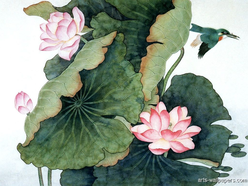 Japanese Lotus Art Wallpapers