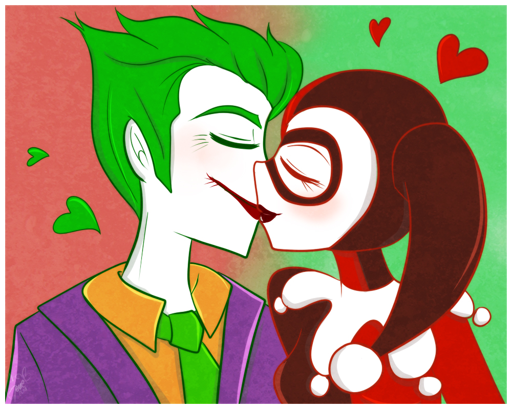 Joker And Harley Quinn Kissing Wallpapers