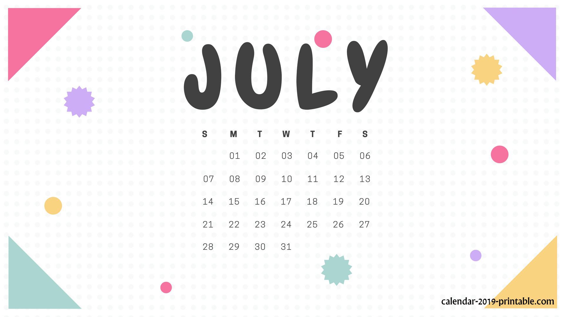 July 2019 Desktop Wallpapers