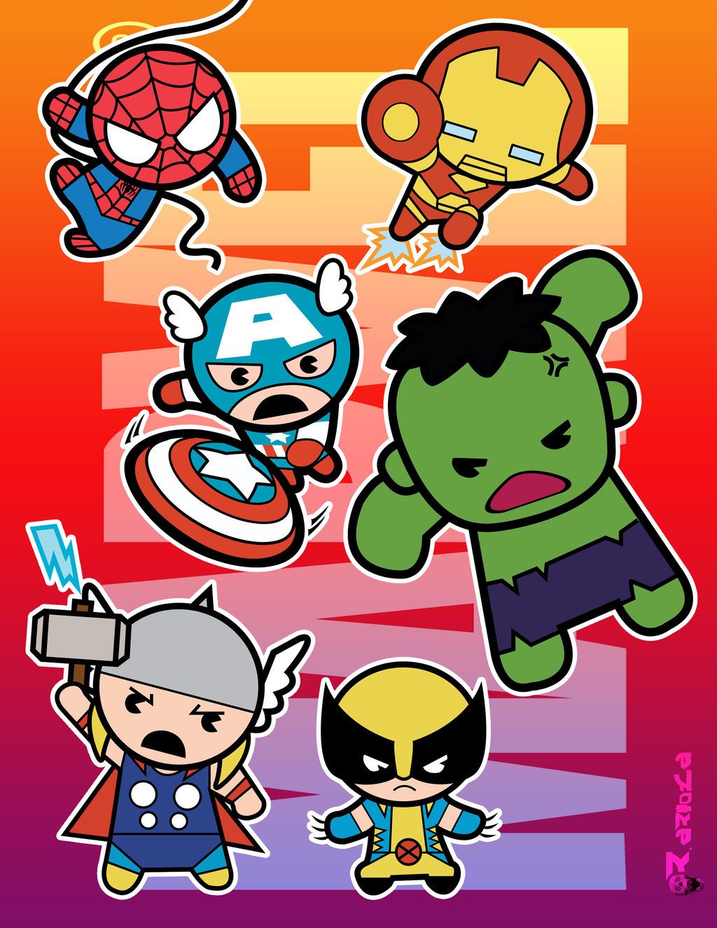 Kawaii Avengers Wallpapers