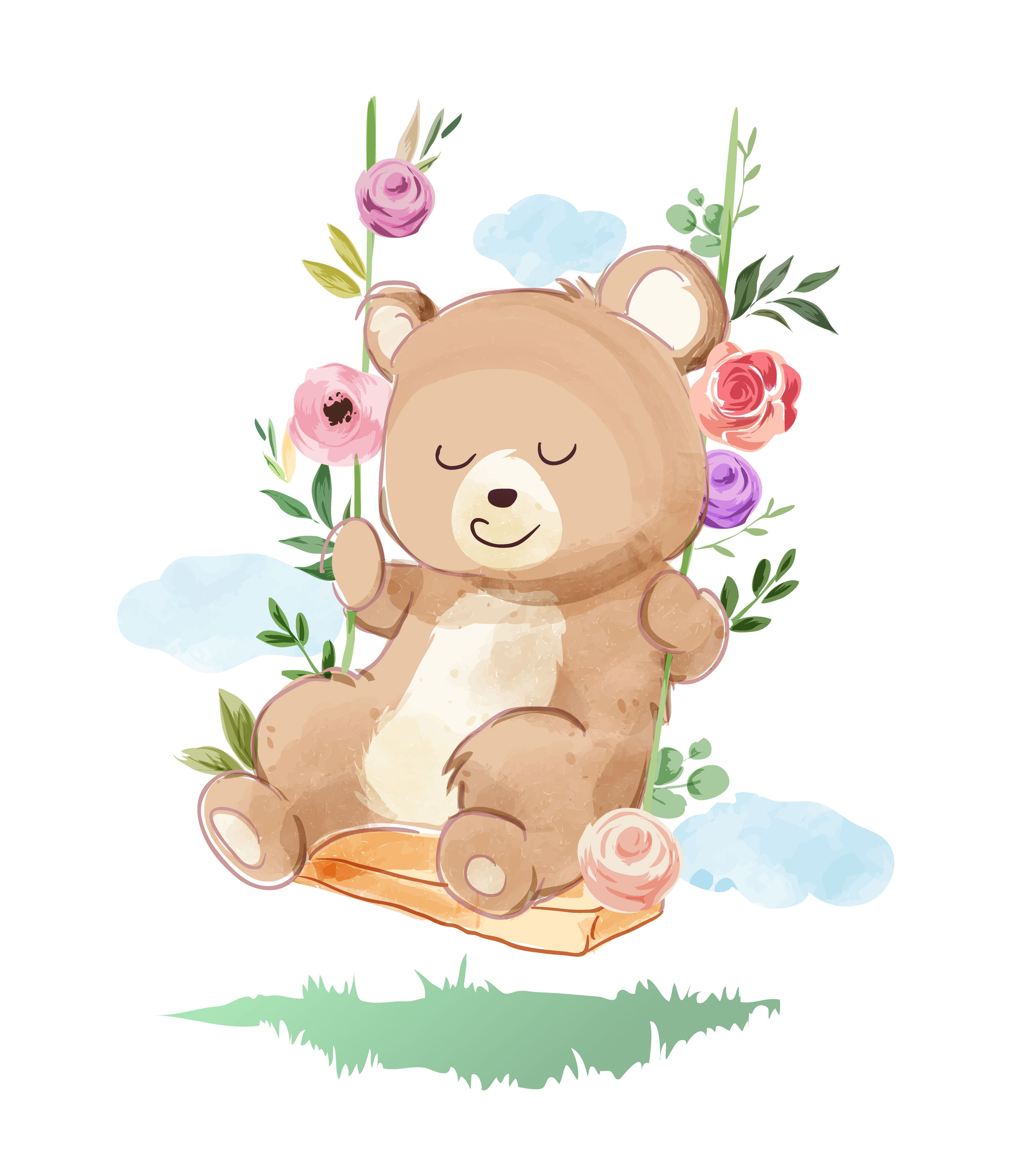 Kawaii Bear Drawing Wallpapers