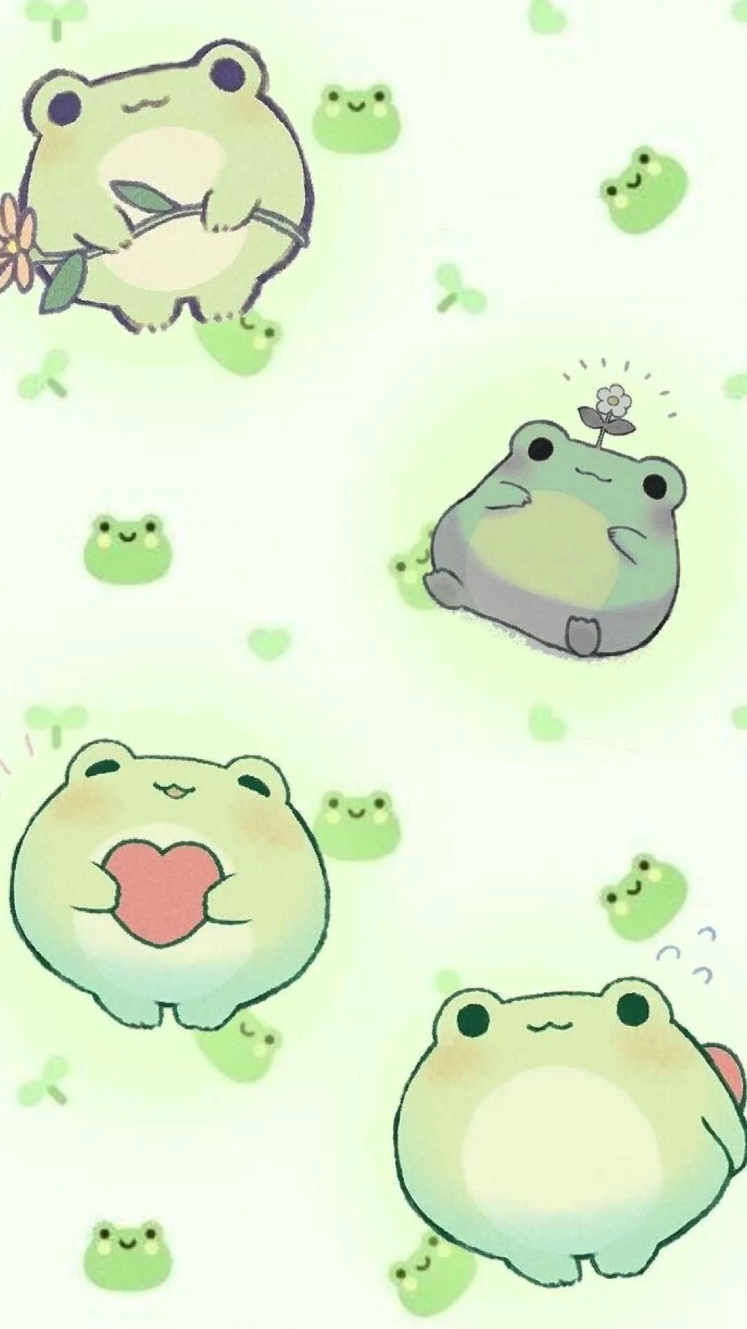 Kawaii Cute Frog Drawing Wallpapers