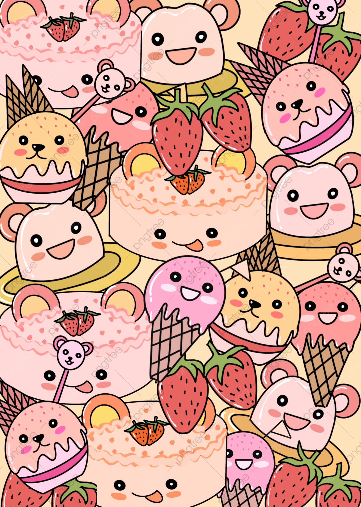 Kawaii Dessert Wallpapers