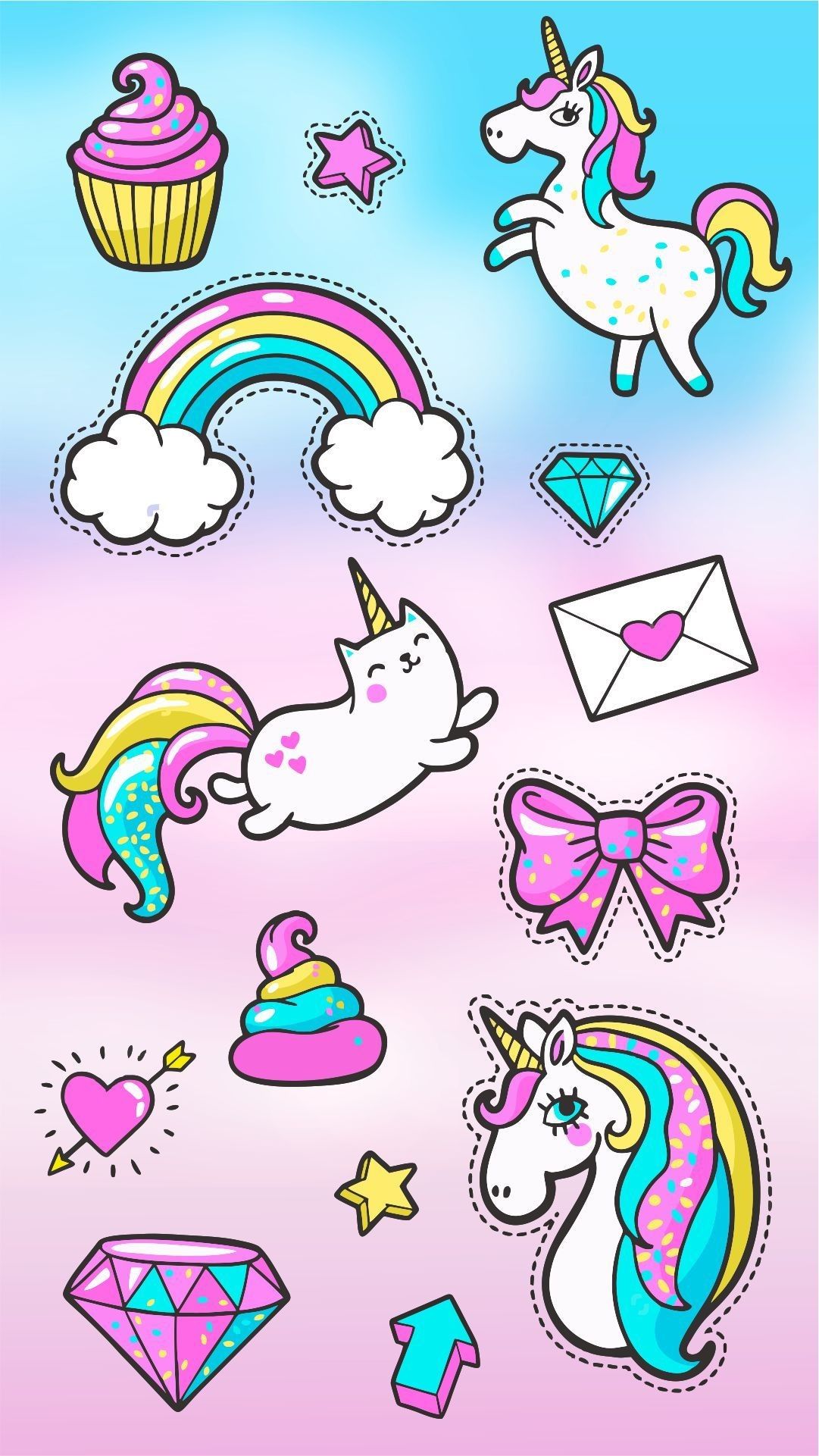 Kawaii Unicorns Wallpapers