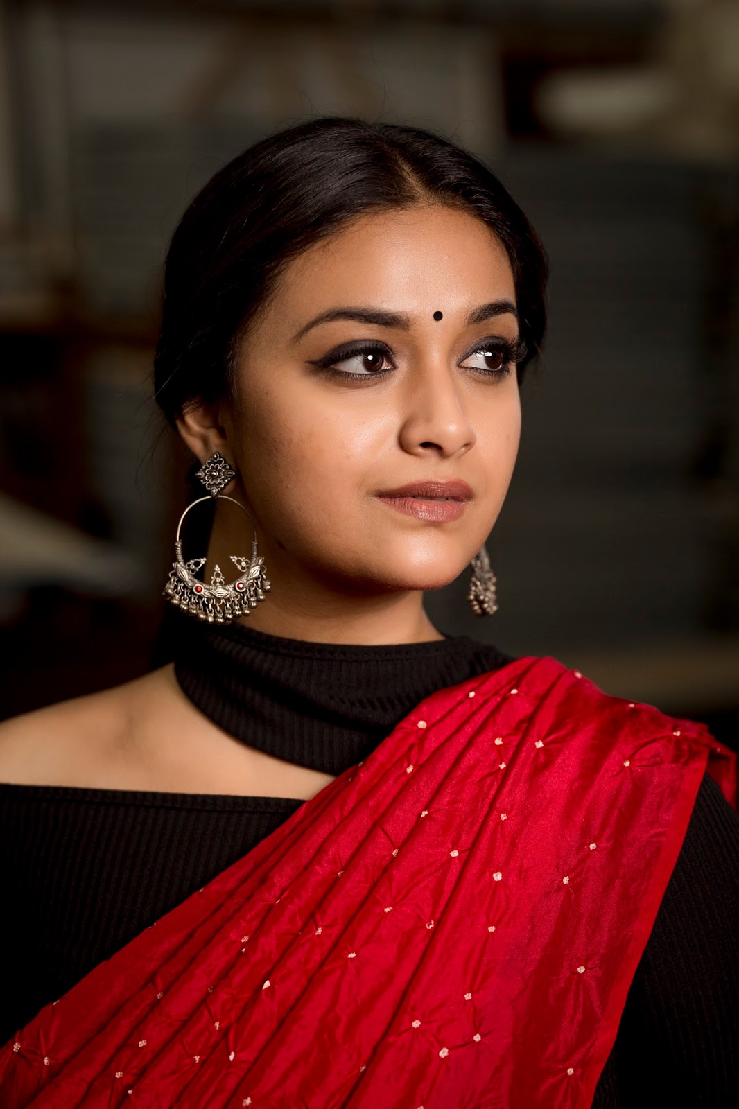 Keerthi Suresh Saree Wallpapers