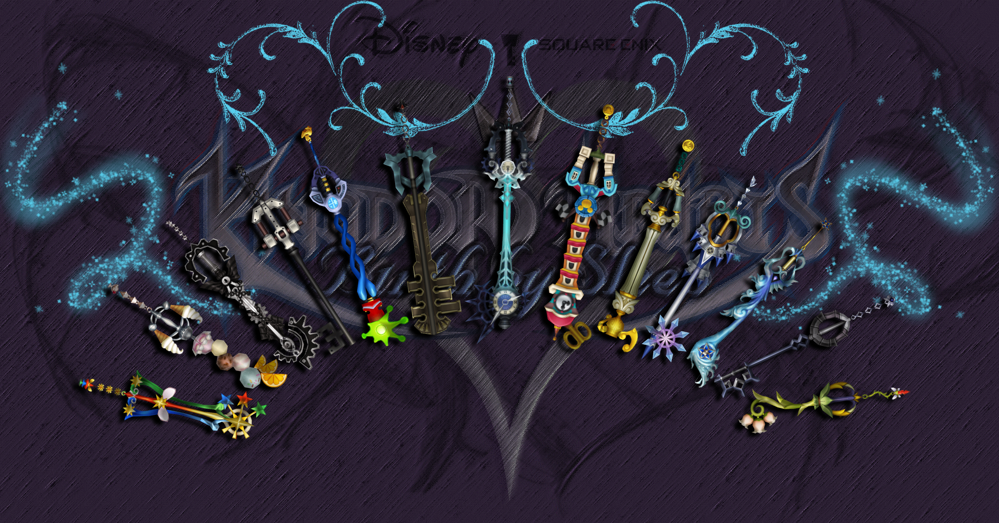 Kingdom Hearts Keyblades Wallpapers