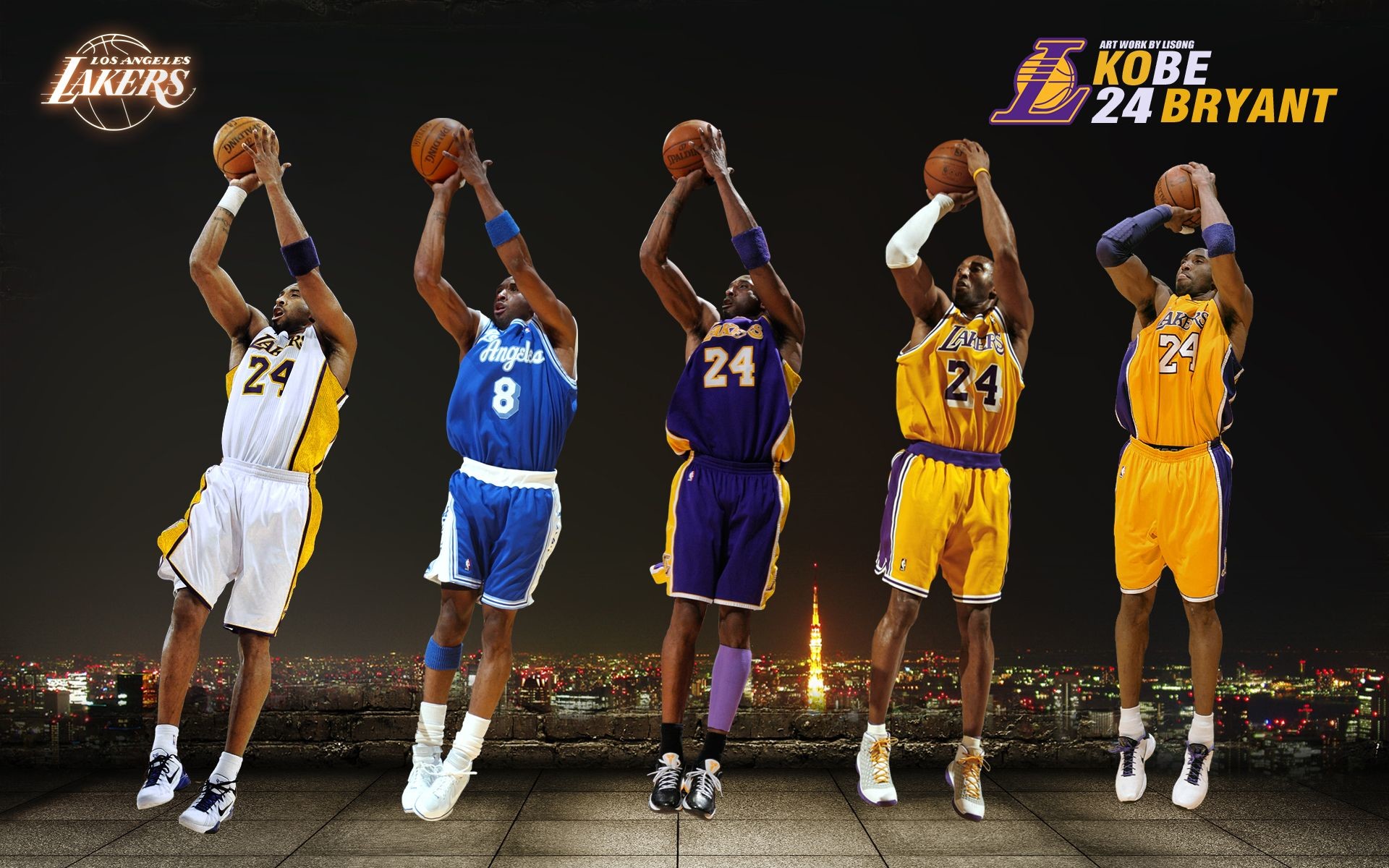 Kobe Bryant 8 And 24 Wallpapers