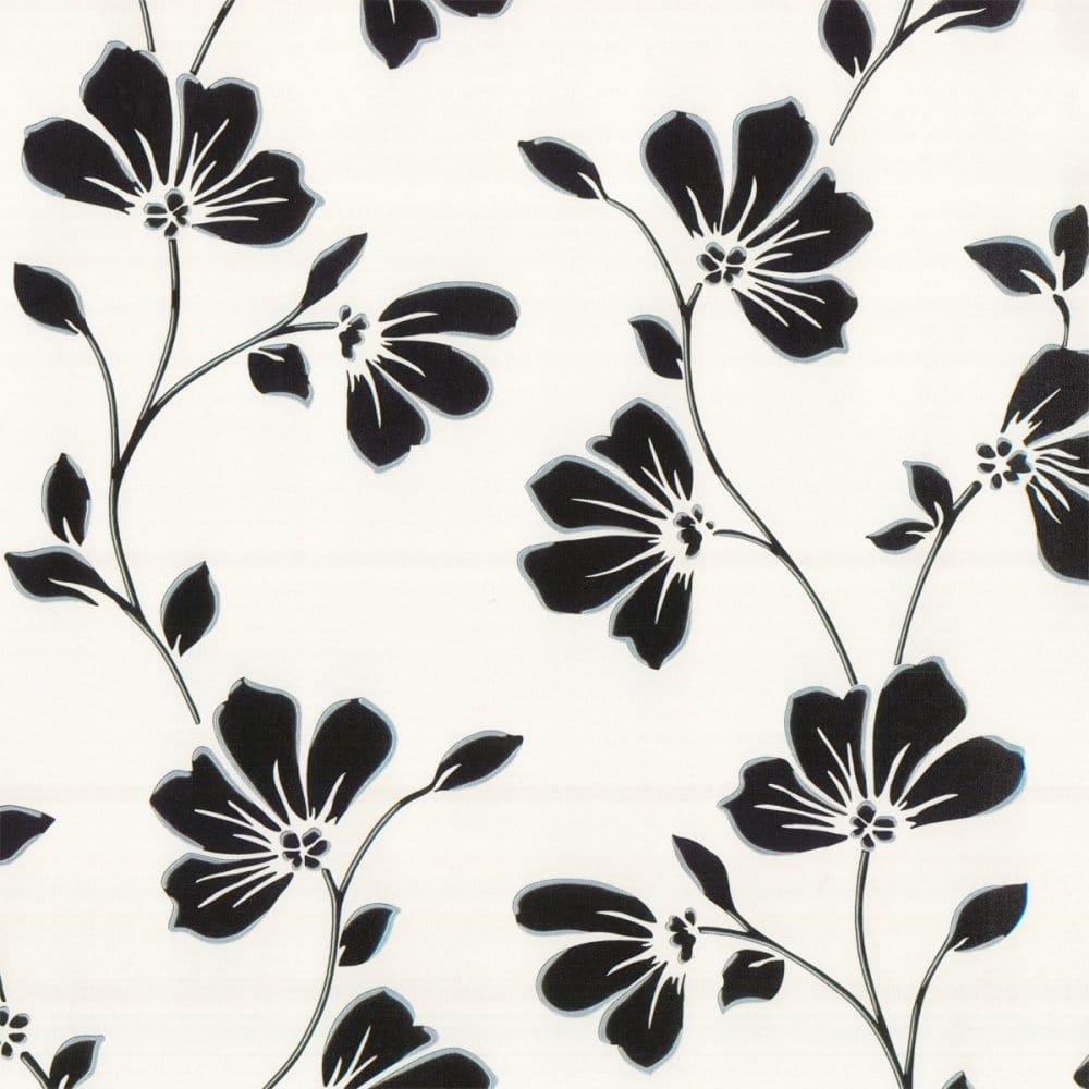 Large Black And White Floral Wallpapers