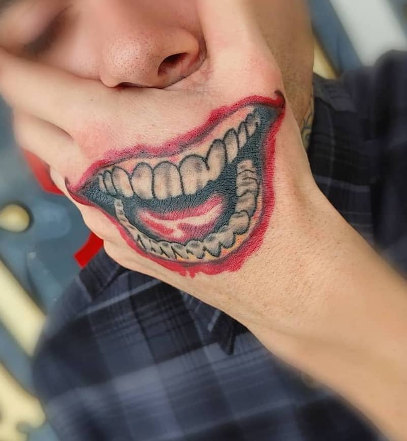 Laughing Joker Hand Tattoo Wallpapers