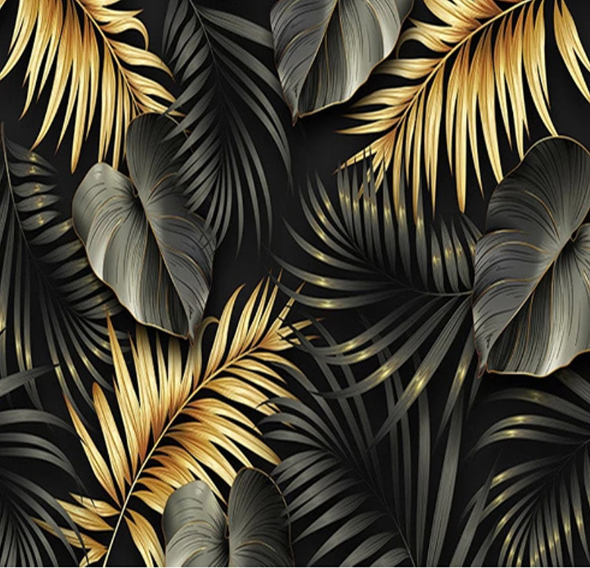 Leaves Gold Wallpapers