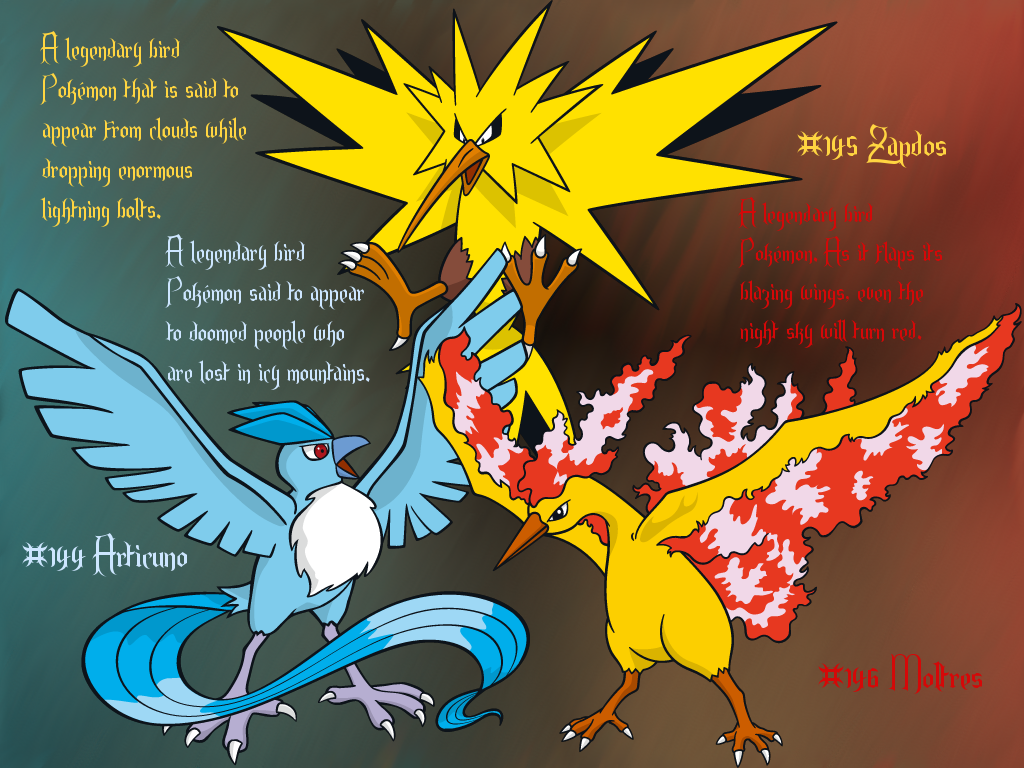 Legendary Birds Pokemon Wallpapers