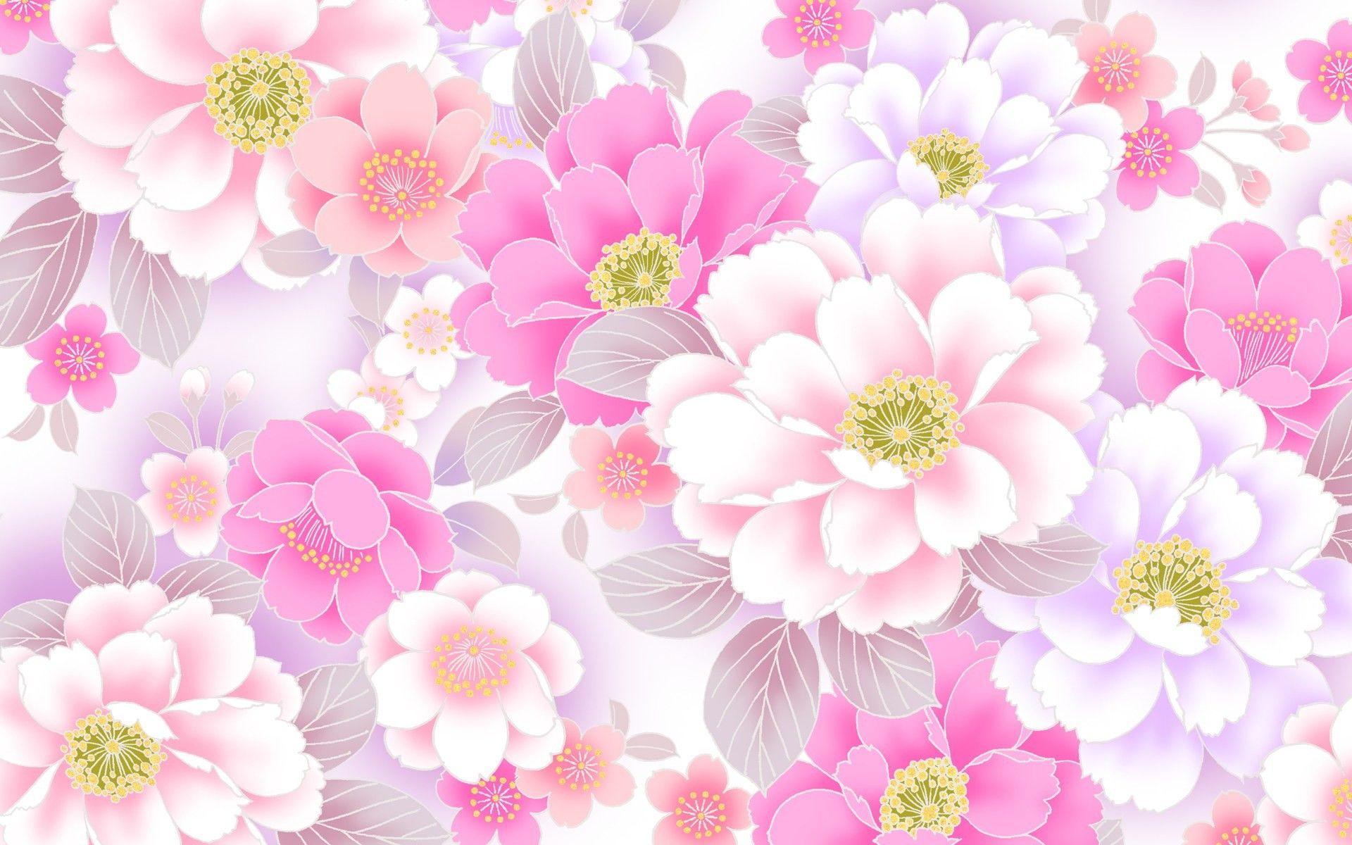 Light Pink Floral Wallpapers
