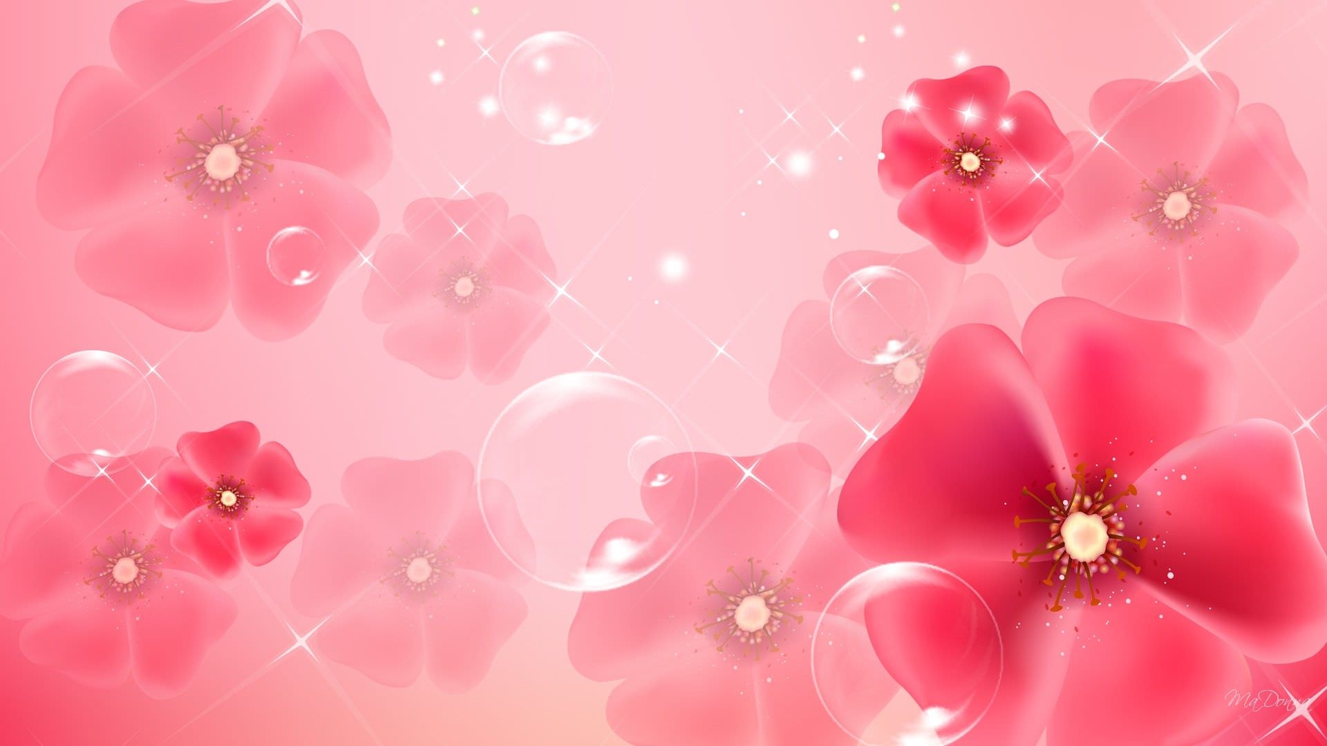 Light Pink Floral Wallpapers