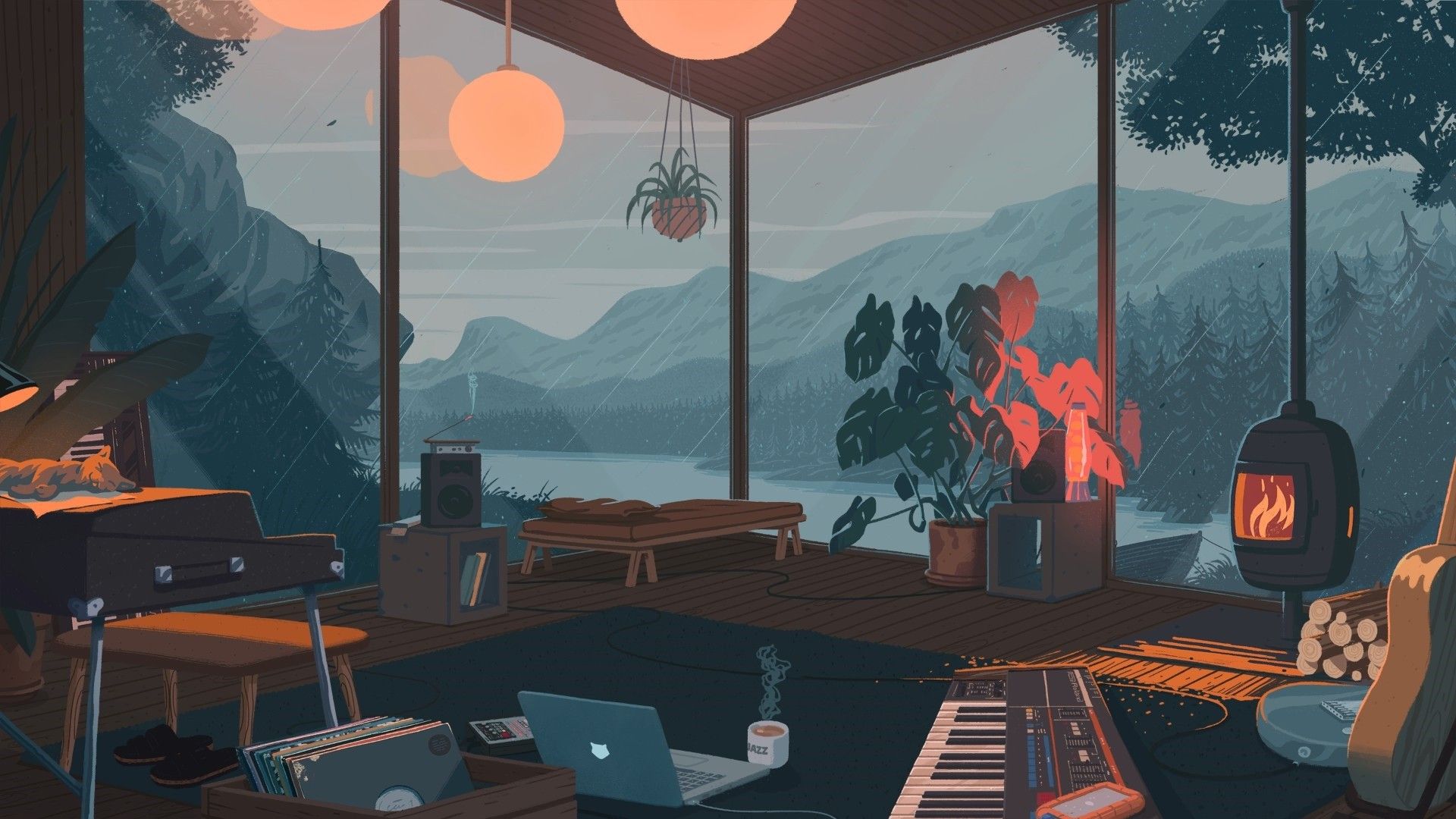 Lofi Cafe Wallpapers